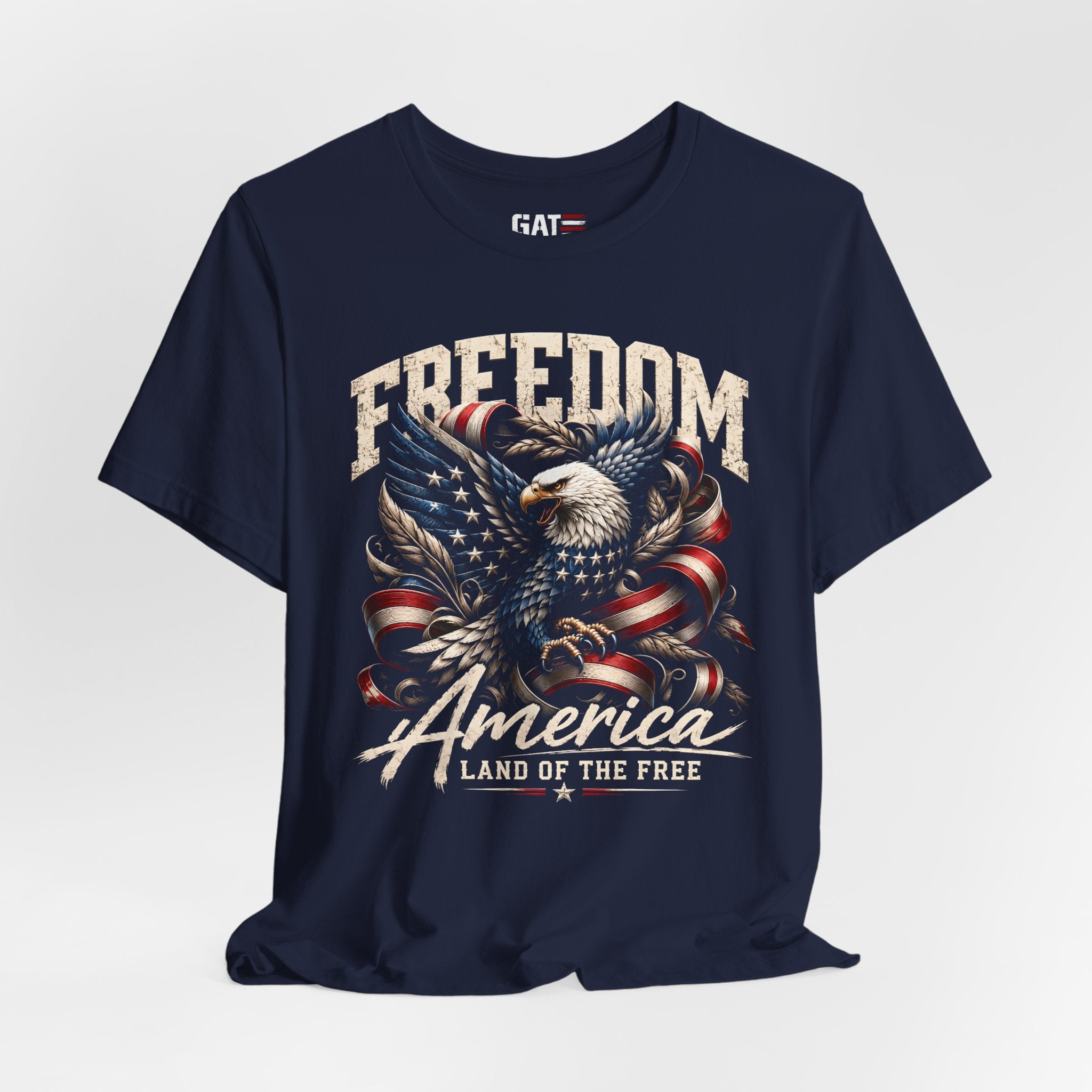 Freedom America Shirt, Land of the Free Patriotic Eagle Tee, American Flag Shirt, 4th of July Graphic T Shirt, USA Pride Gift