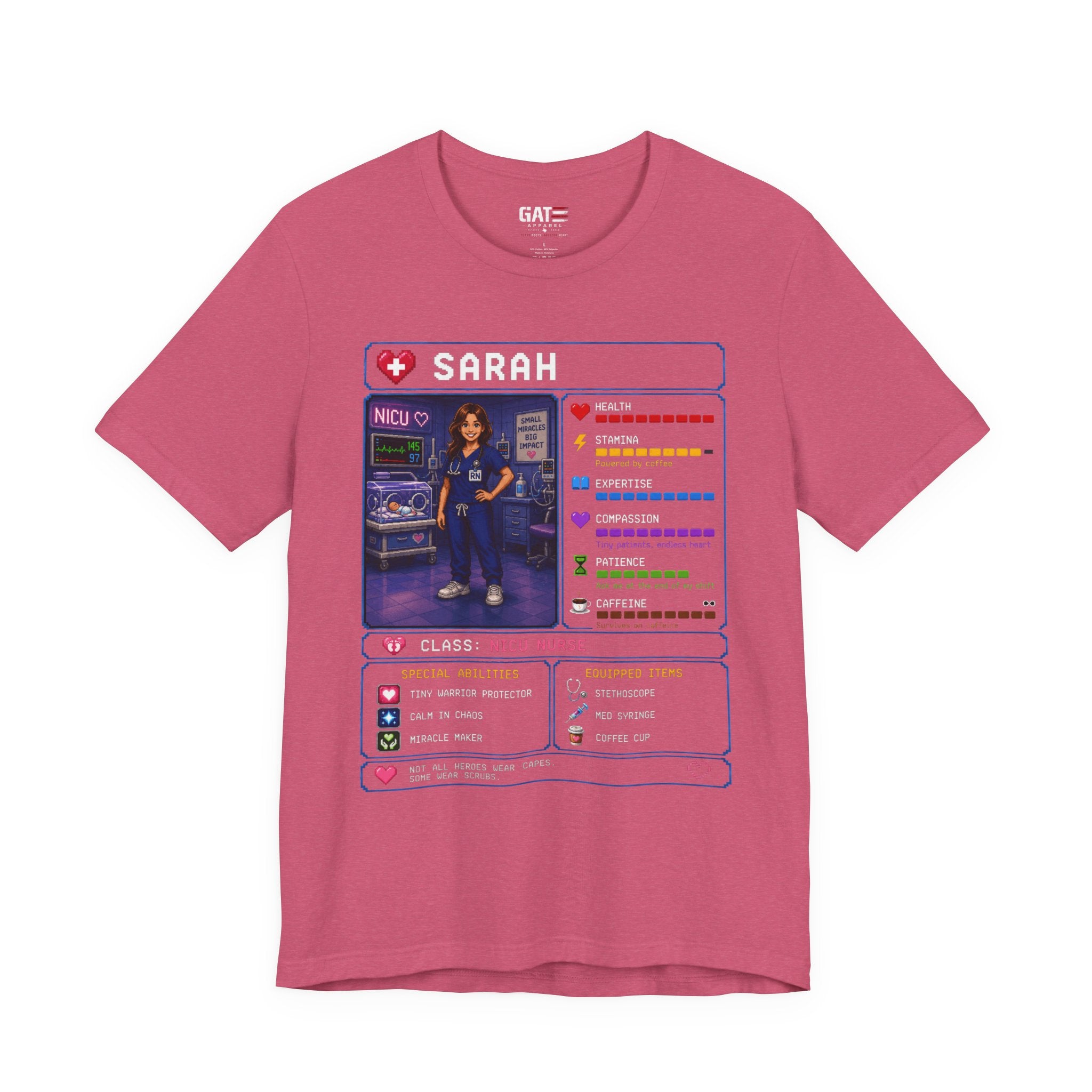 Custom NICU Nurse RPG Character Shirt | Personalized Nurse Gift