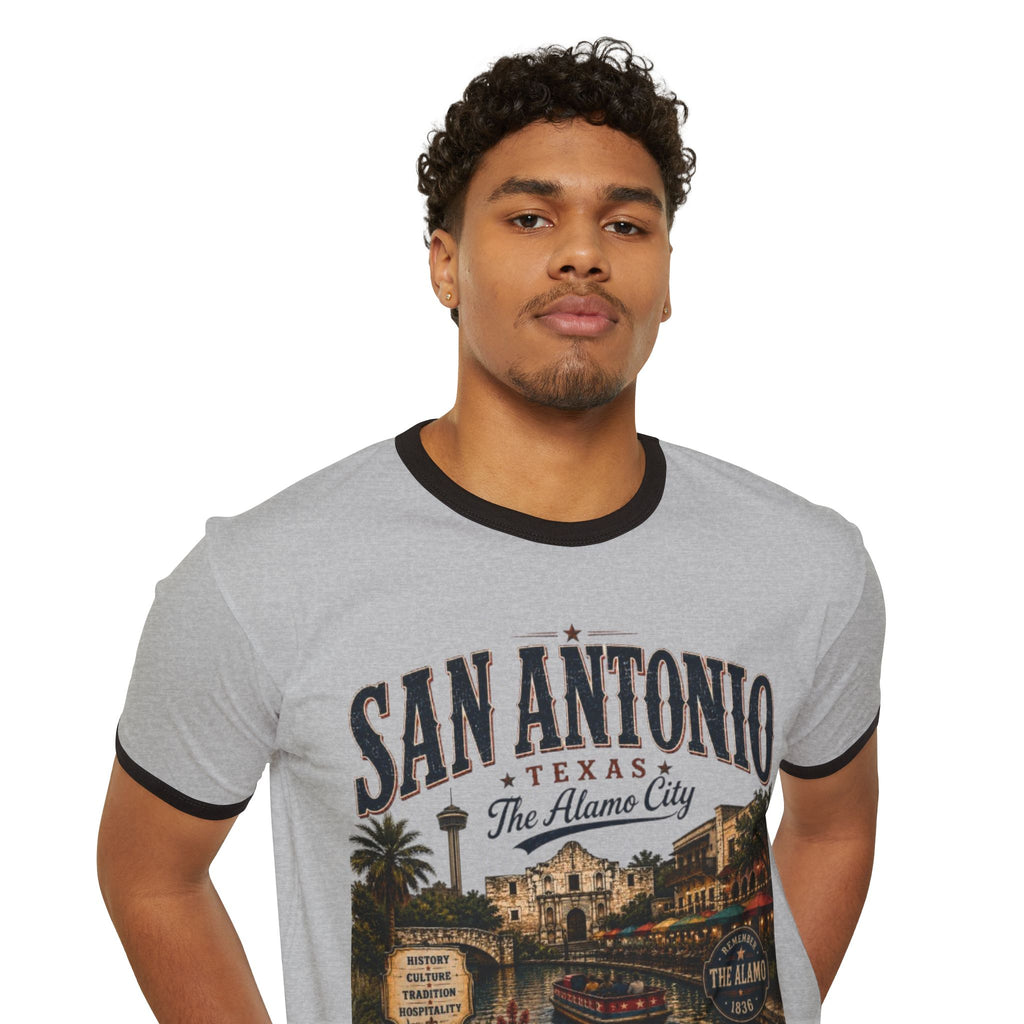 San Antonio Vintage Ringer T-Shirt — The Alamo City Retro Tee