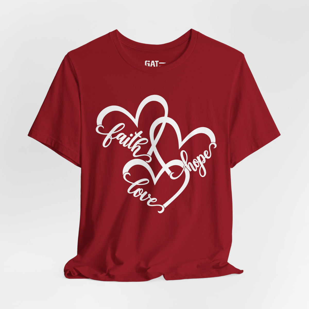 Faith Hope Love Heart T-Shirt — Inspirational Christian Tee