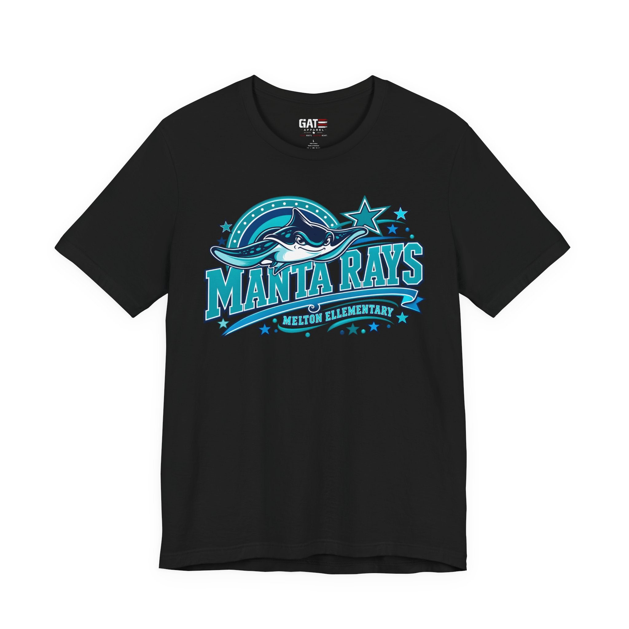 Melton Manta Rays Graphic Tee – Retro Ocean School Spirit Shirt