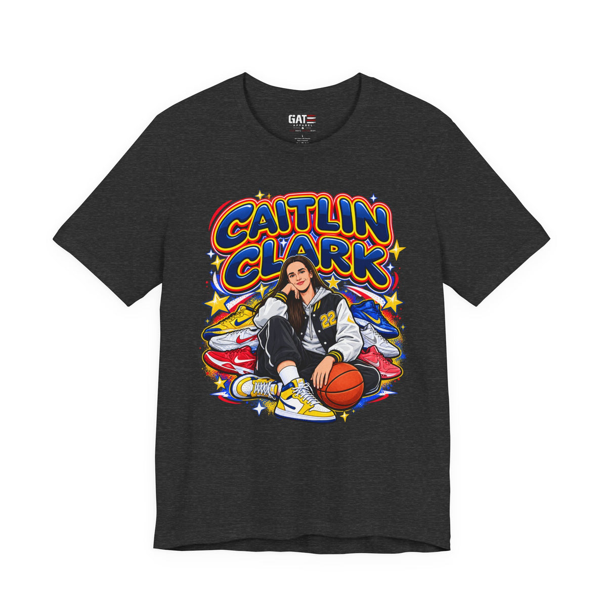 Caitlin Clark Indiana Fever Shirt – WNBA Basketball Sneakers Tee product mockup 6