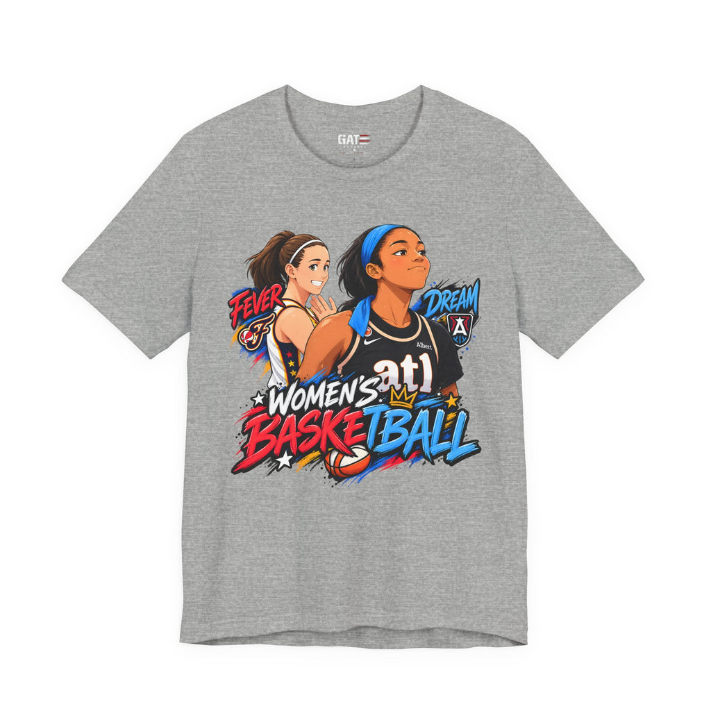 Caitlin Clark Angel Reese Shirt WNBA Basketball Rivalry Fever Sky Graphic Tee