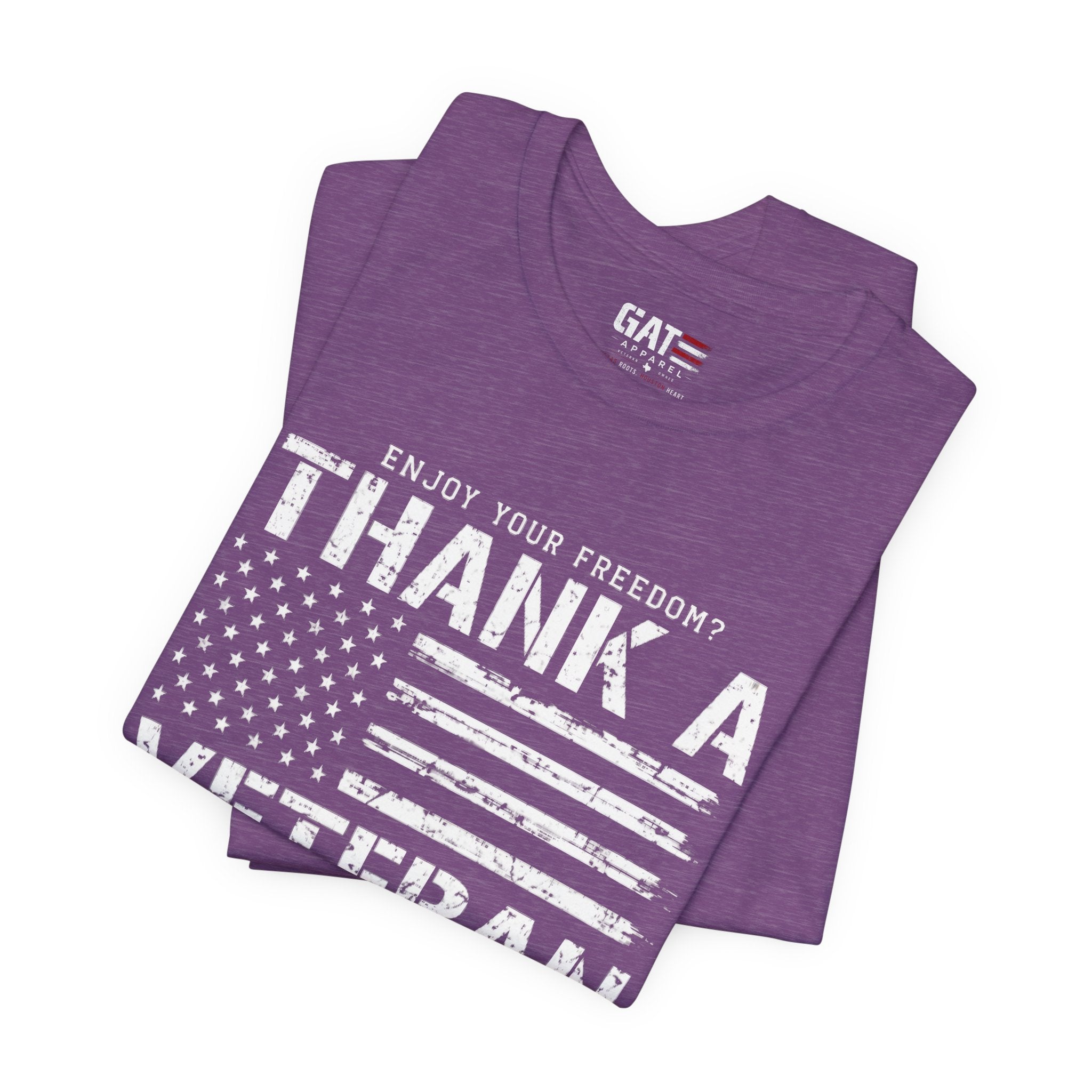 Veteran Shirt Enjoy Your Freedom Thank A Veteran Tee Patriotic American Flag Shirt Military Appreciation Gift for Men and Women