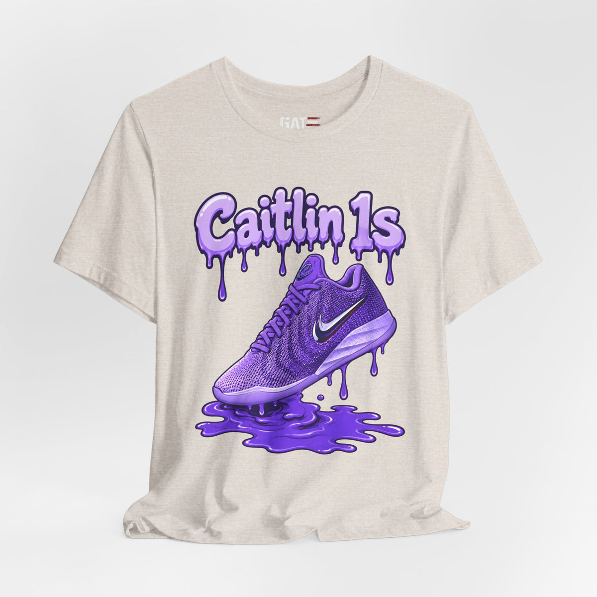 Caitlin Clark Caitlin 1s Purple Fade Paint Sneaker Shirt