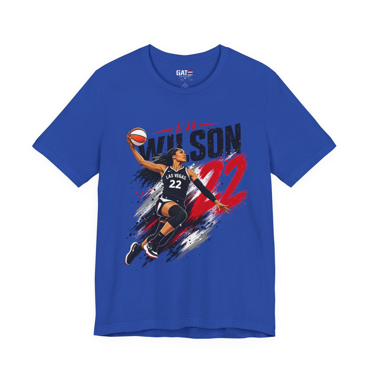 A'ja Wilson #22 Las Vegas Aces Shirt – WNBA Basketball Tee product mockup 10