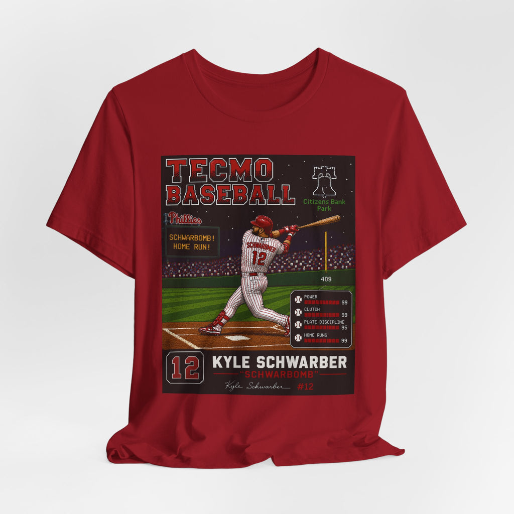 Custom Tecmo Baseball Shirt Personalized Player Tee Retro 8 Bit Baseball Shirt Vintage Video Game Style Gift