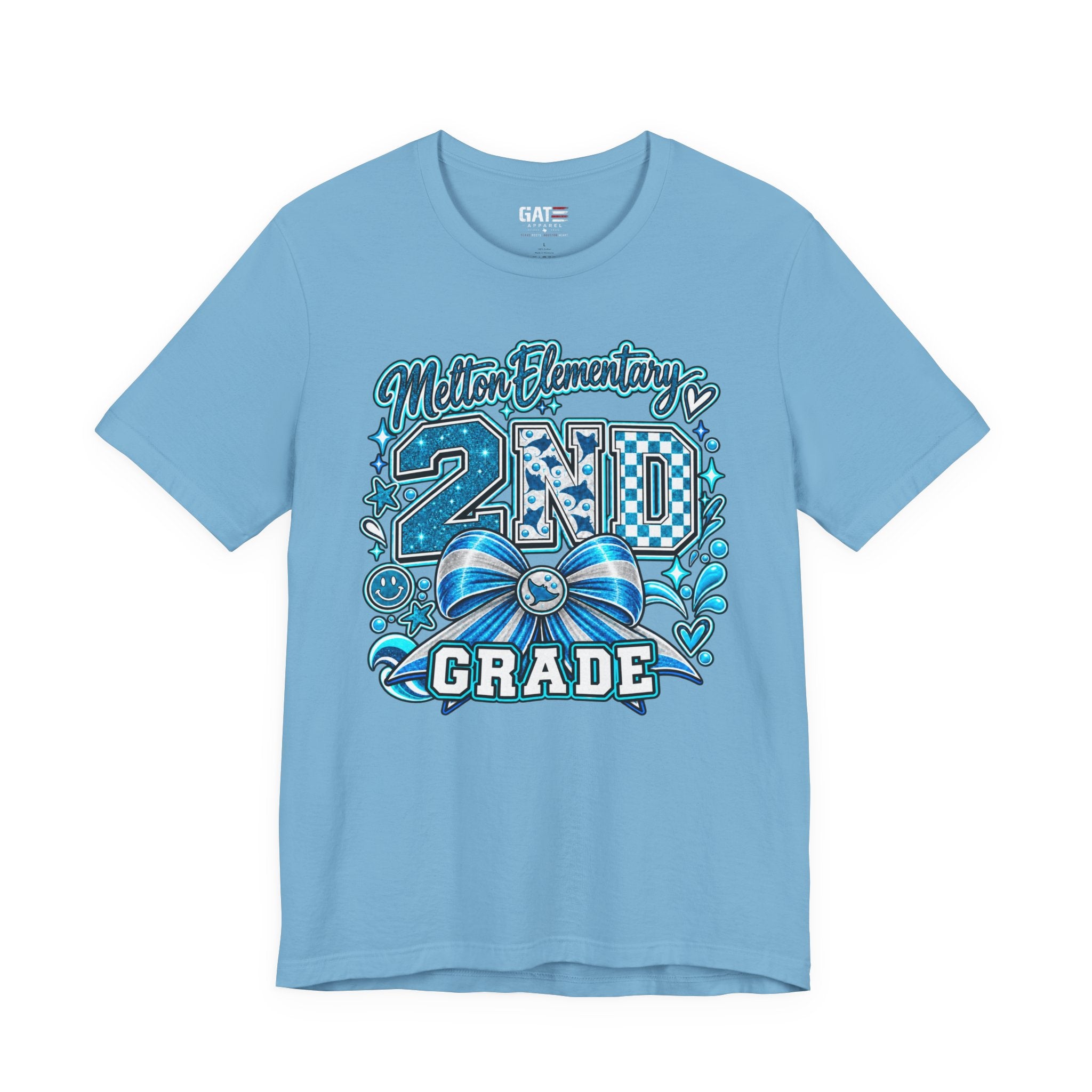 Melton 2nd Grade School T‑Shirt — Bow Design