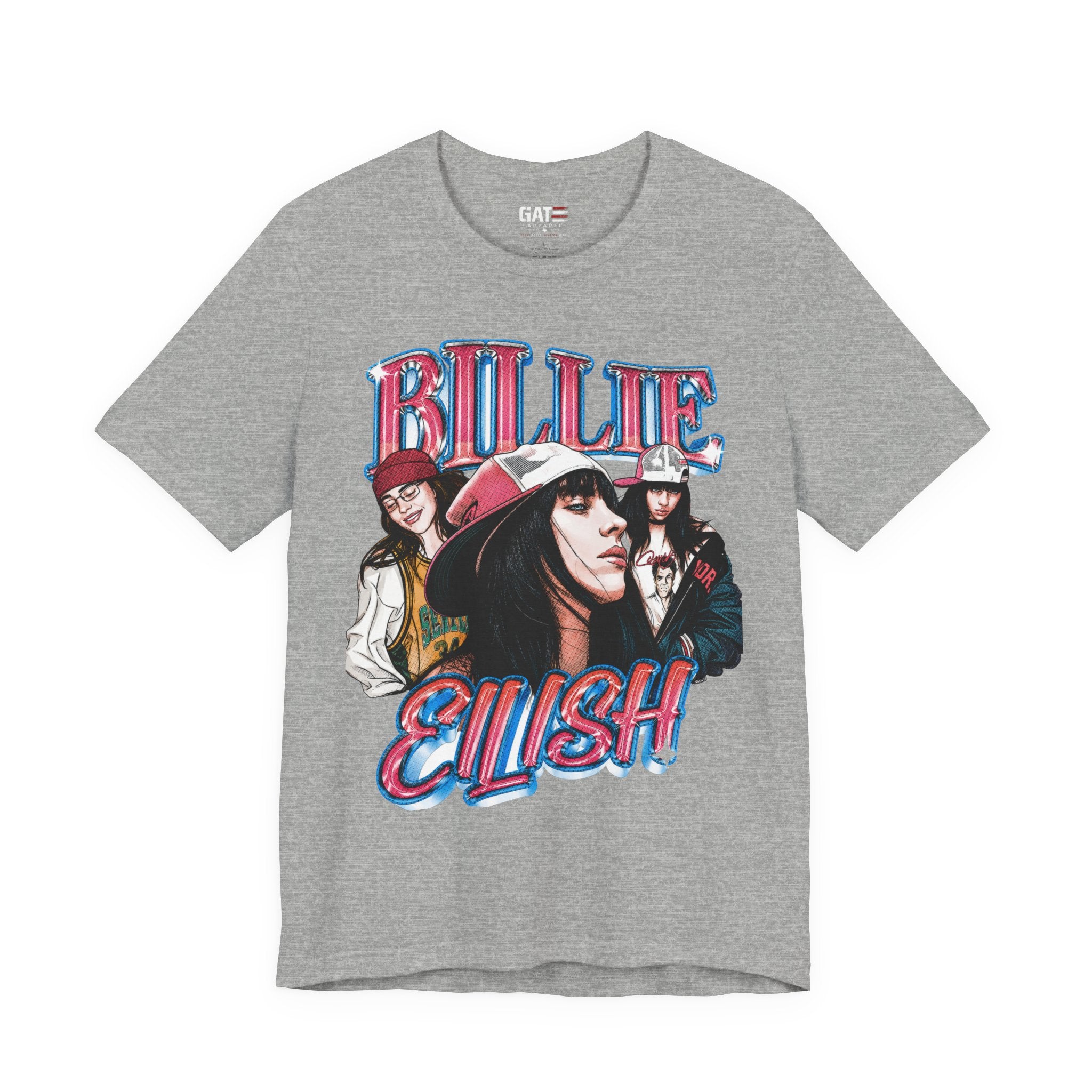Graphic Tee — Retro Pop Artist Portrait "Billi Eilish"