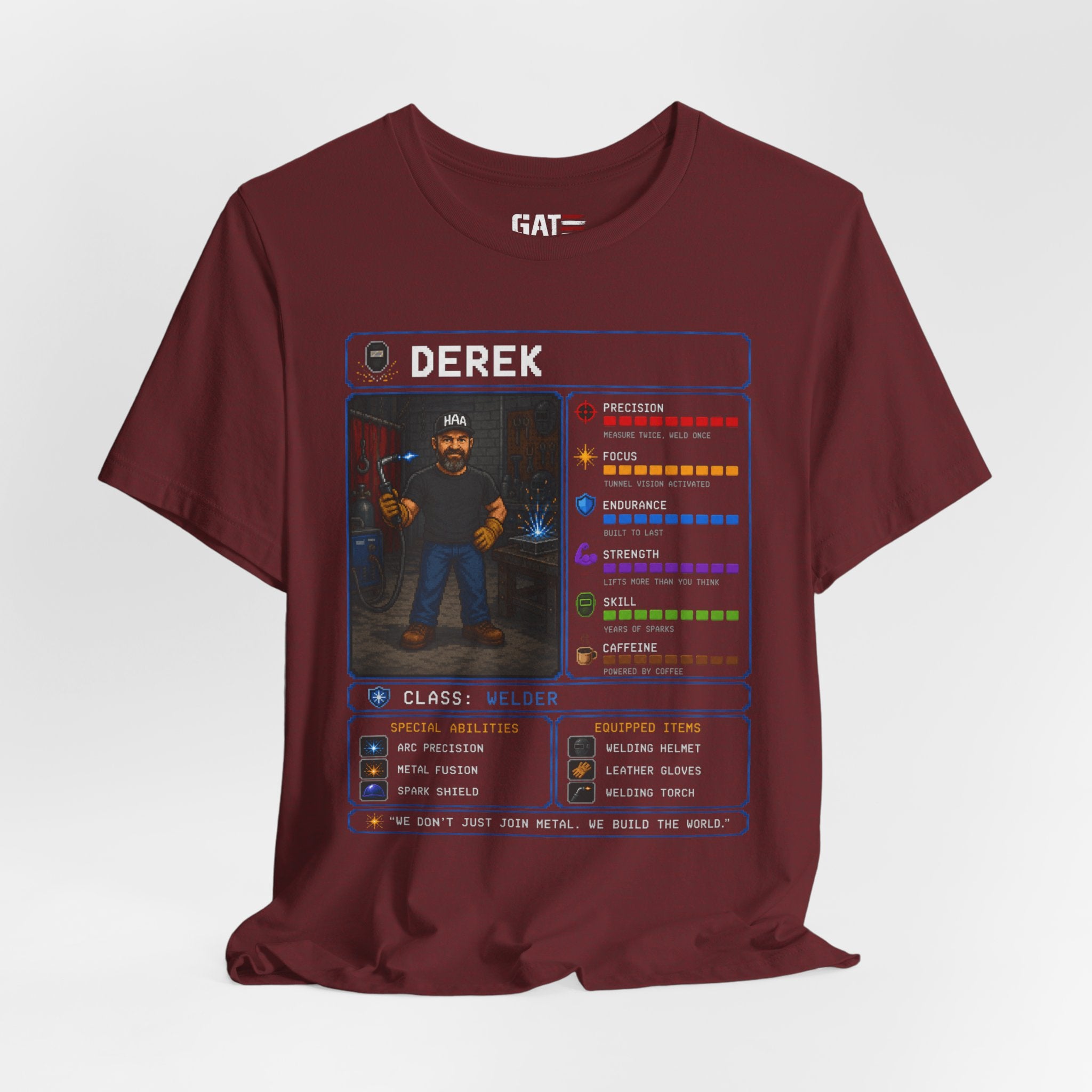 Custom Welder RPG Character Shirt| Personalized Welding Gift