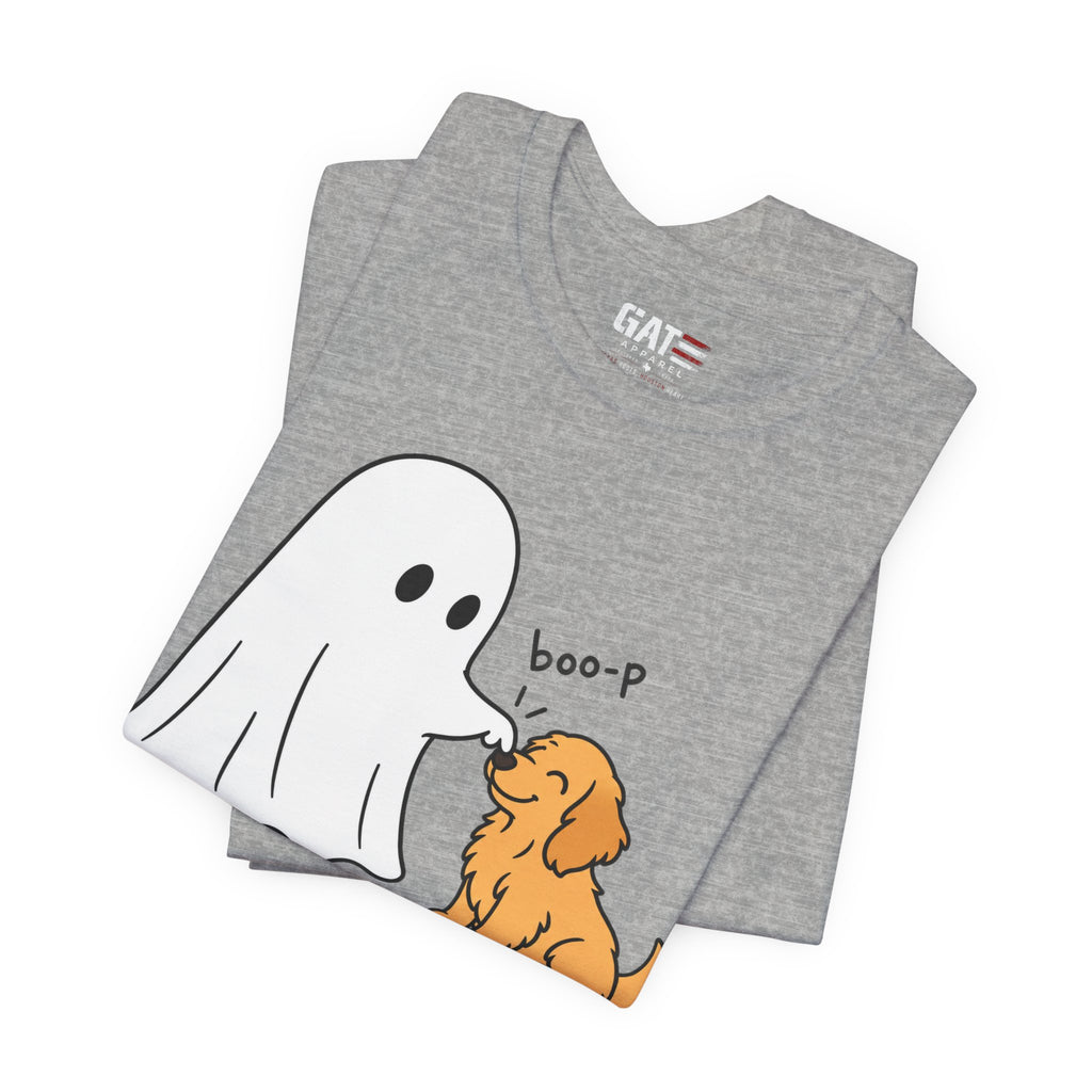 Halloween Ghost & Golden Retriever — "boo-p" Cute Dog Halloween T-Shirt