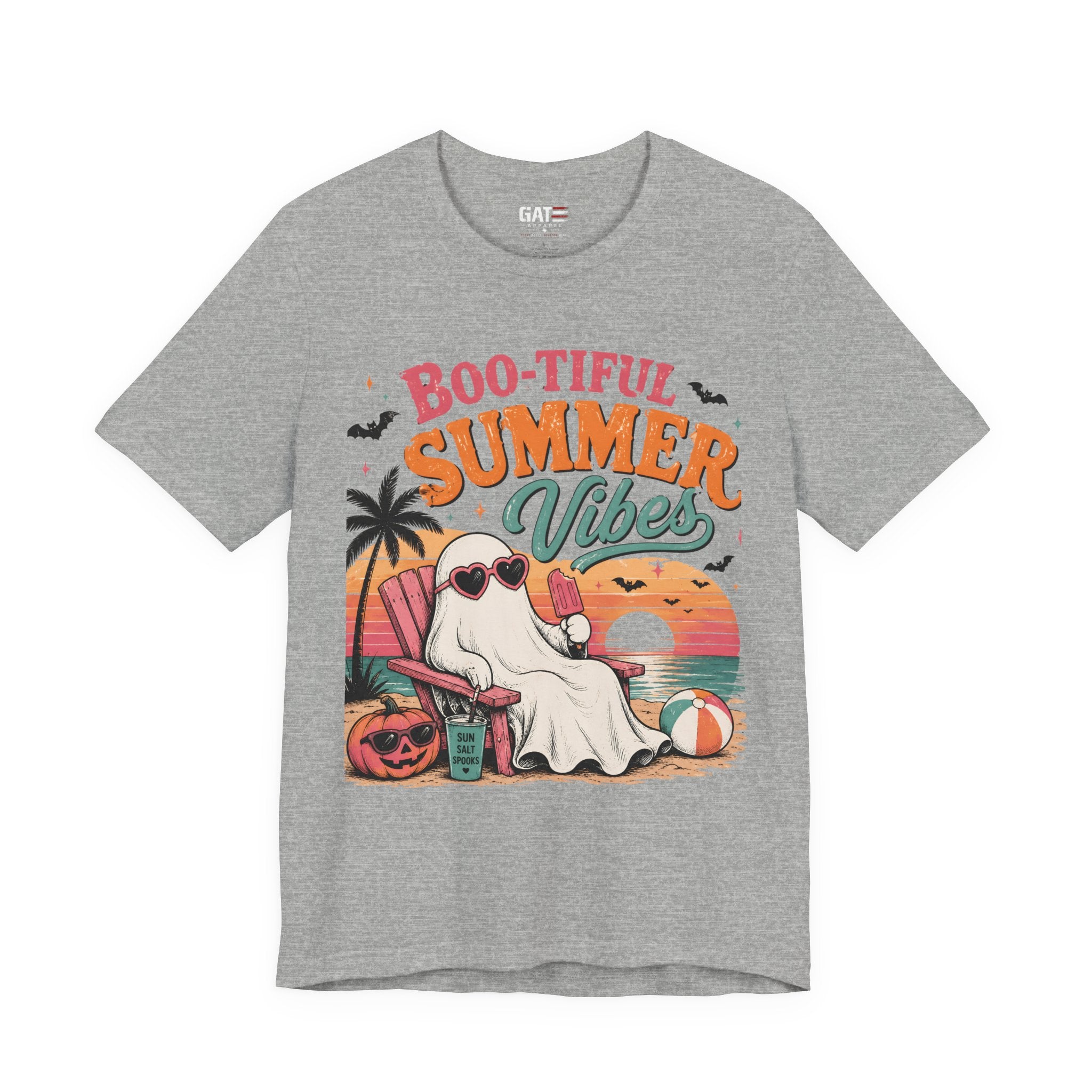 Summerween Shirt, Spooky Beach Shirt, Ghost Beach Tee, Halloween Beach Shirt, Coastal Halloween Tee, Tropical Ghost Shirt