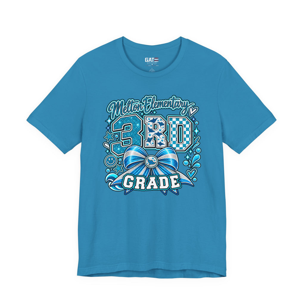 Melton 3rd Grade School T‑Shirt — Bow Design
