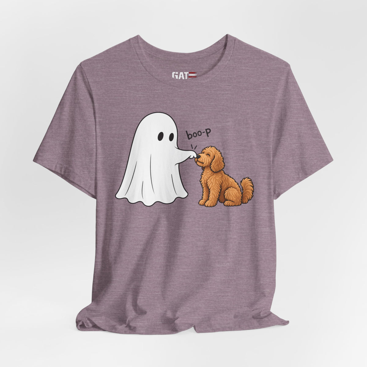 Halloween Ghost & Doodle— "boo-p" Cute Dog Halloween T-Shirt
