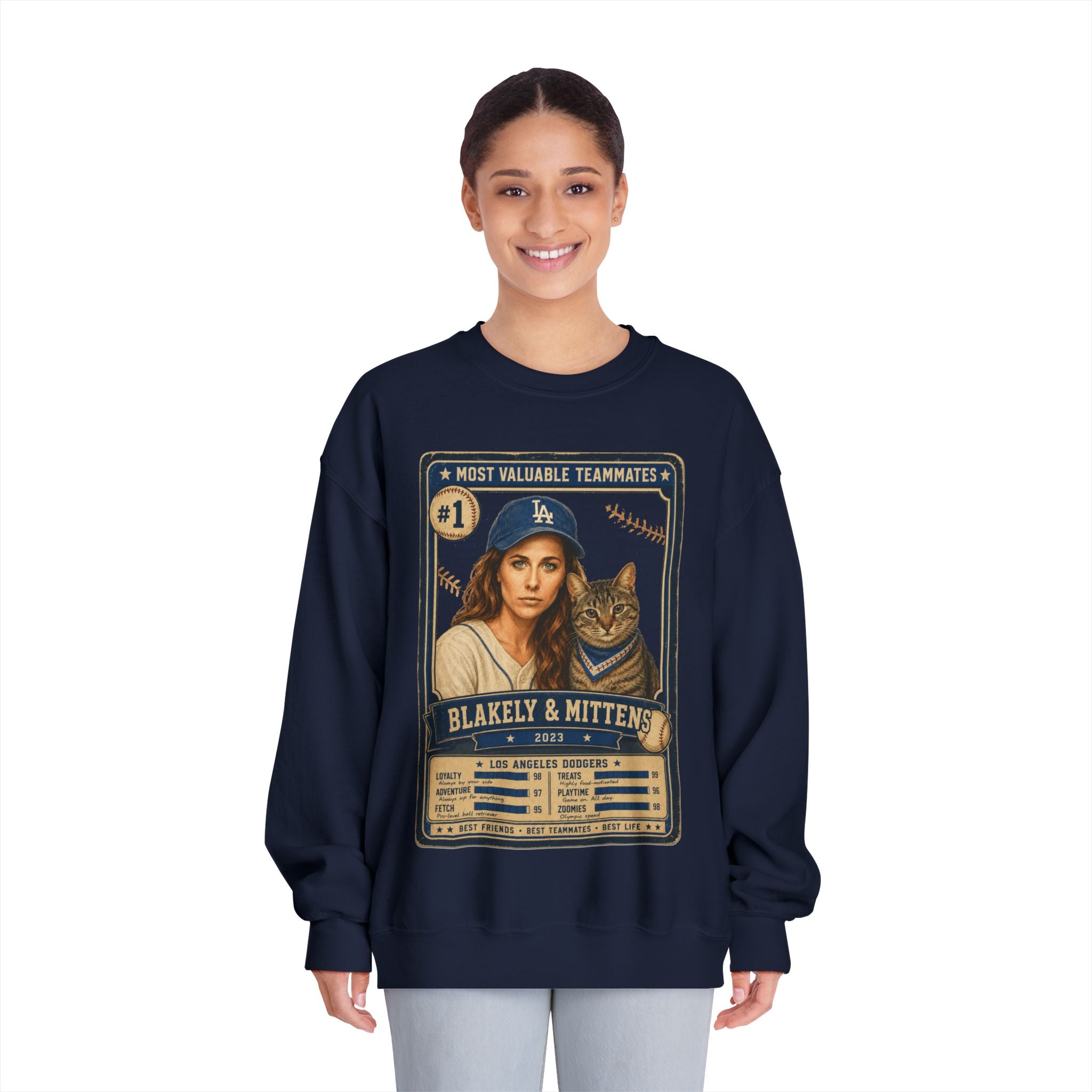 Personalized Pet Portrait Sweatshirt, Custom Dog or Cat Sweatshirt, Pet Lover Gift, Dog Mom Gift, Dog Dad Gift