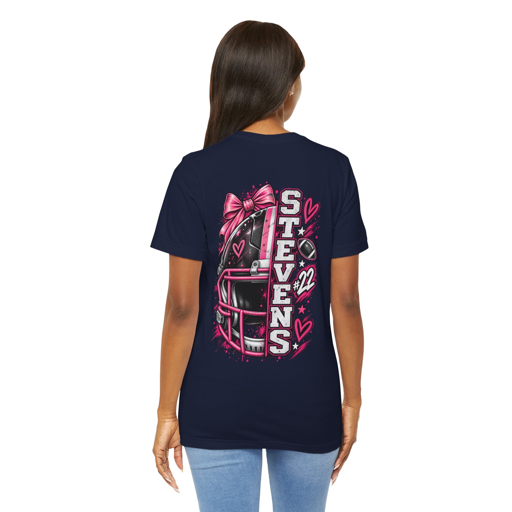 Football Mom Personalized Shirt Custom Player Name Number Helmet Game Day Tee
