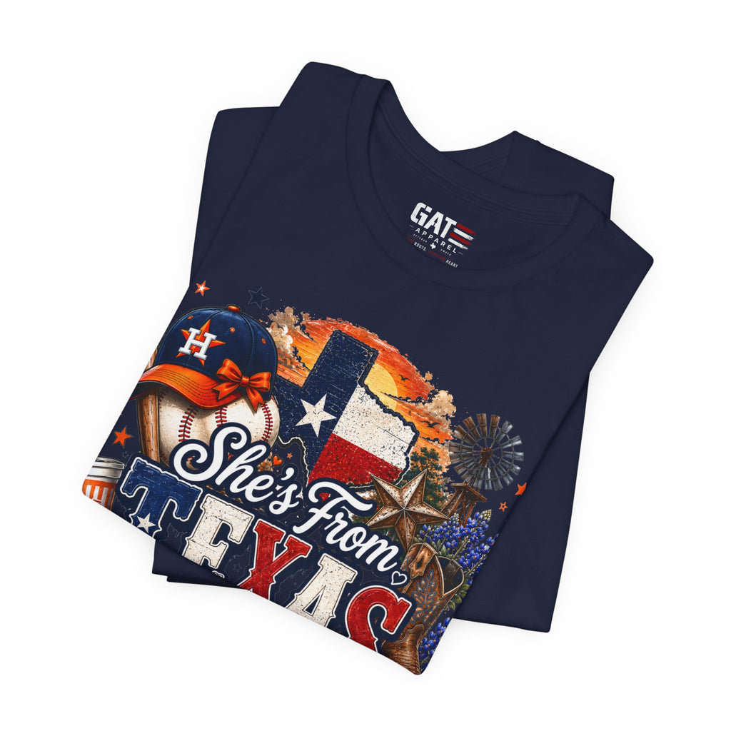 She's From Texas T-Shirt — Texas Pride Graphic Tee