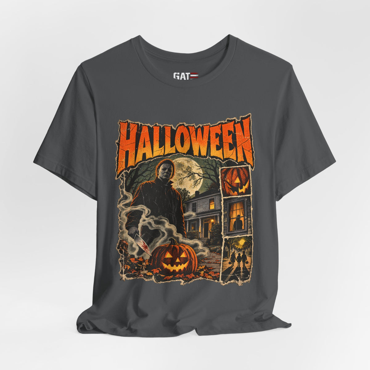 Halloween Haunted House Shirt | Grim Reaper Pumpkin Tee