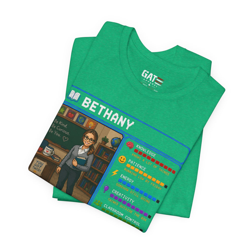 Custom Teacher RPG Character Shirt | Personalized Teacher Gift