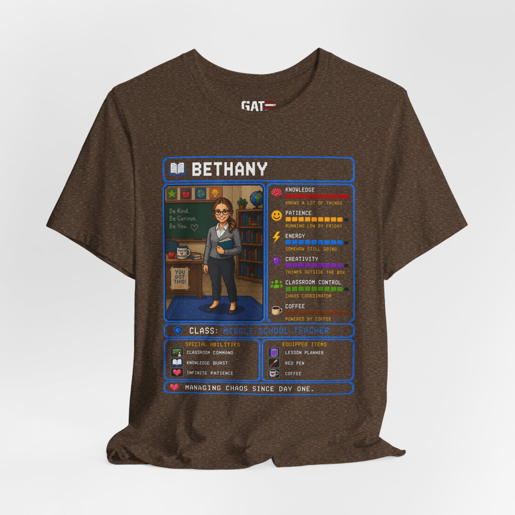 Custom Teacher RPG Character Shirt | Personalized Teacher Gift
