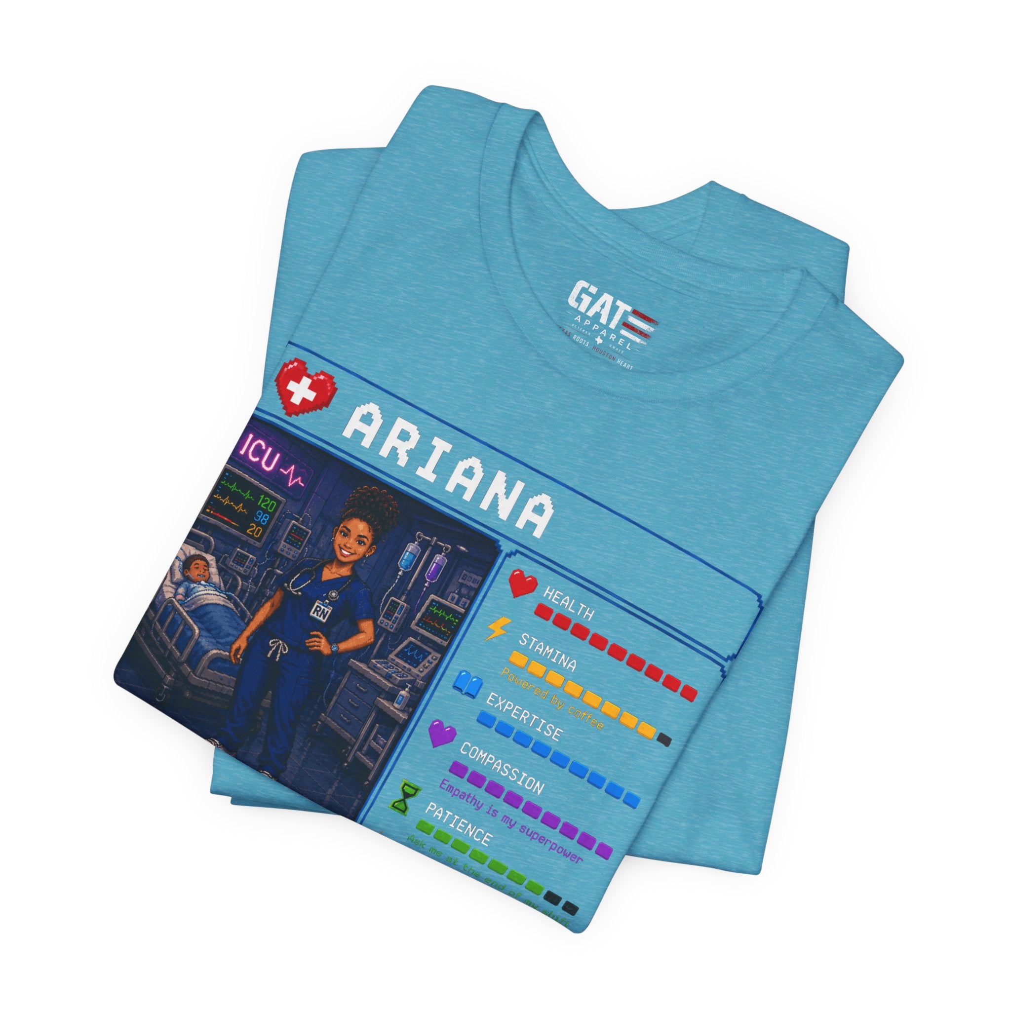 Custom ICU Nurse RPG Character Shirt | Personalized Nurse Gift