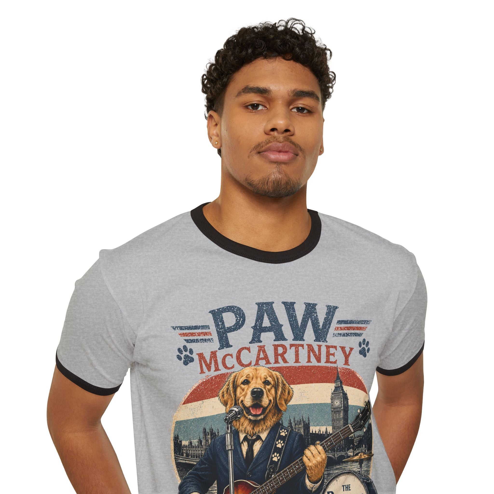 Paw McCartney Beagle Band Ringer T-Shirt