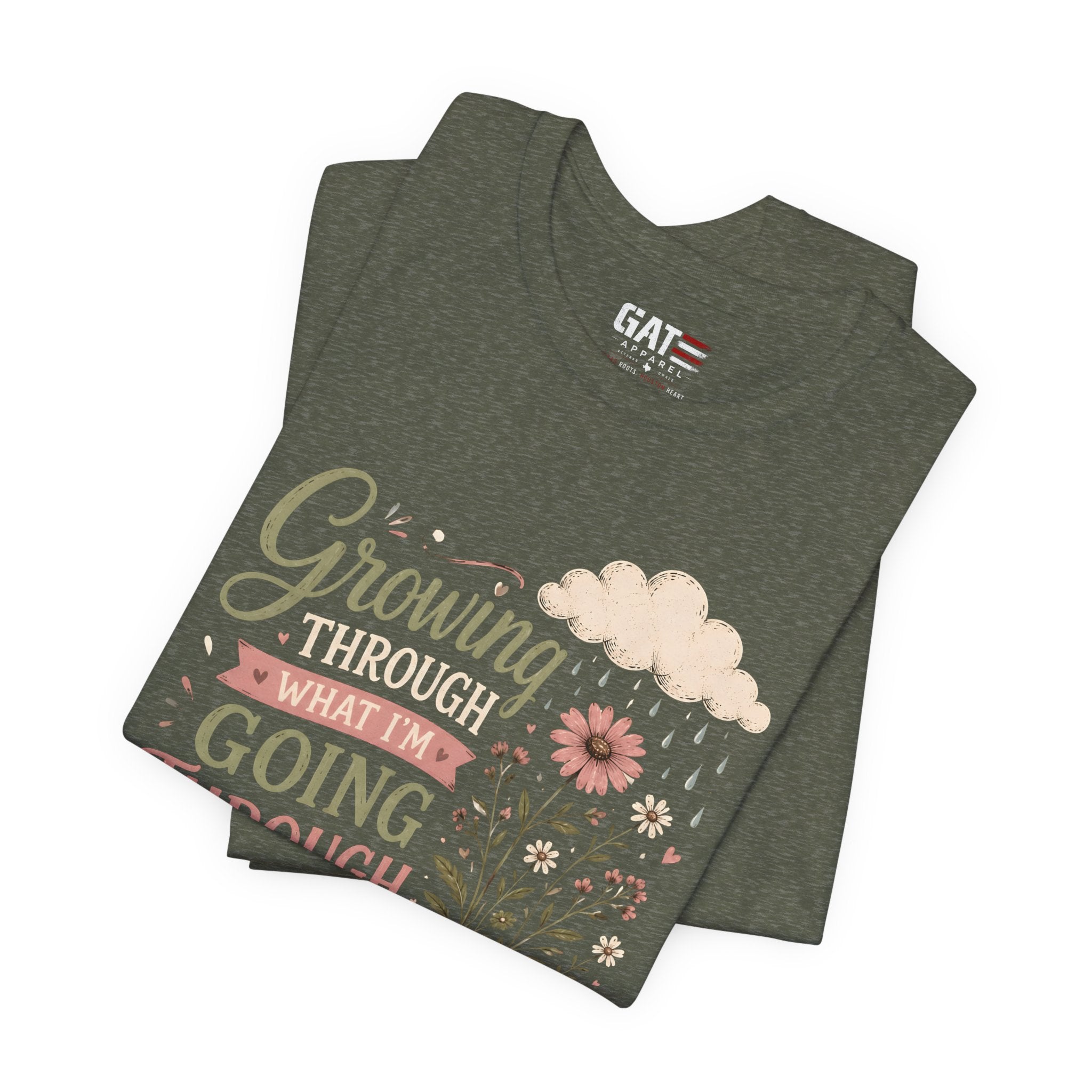 Motivational Christian Shirt for Women, Inspirational Growth Graphic Tee, Faith Encouragement Shirt, Floral Positive Mindset Gift