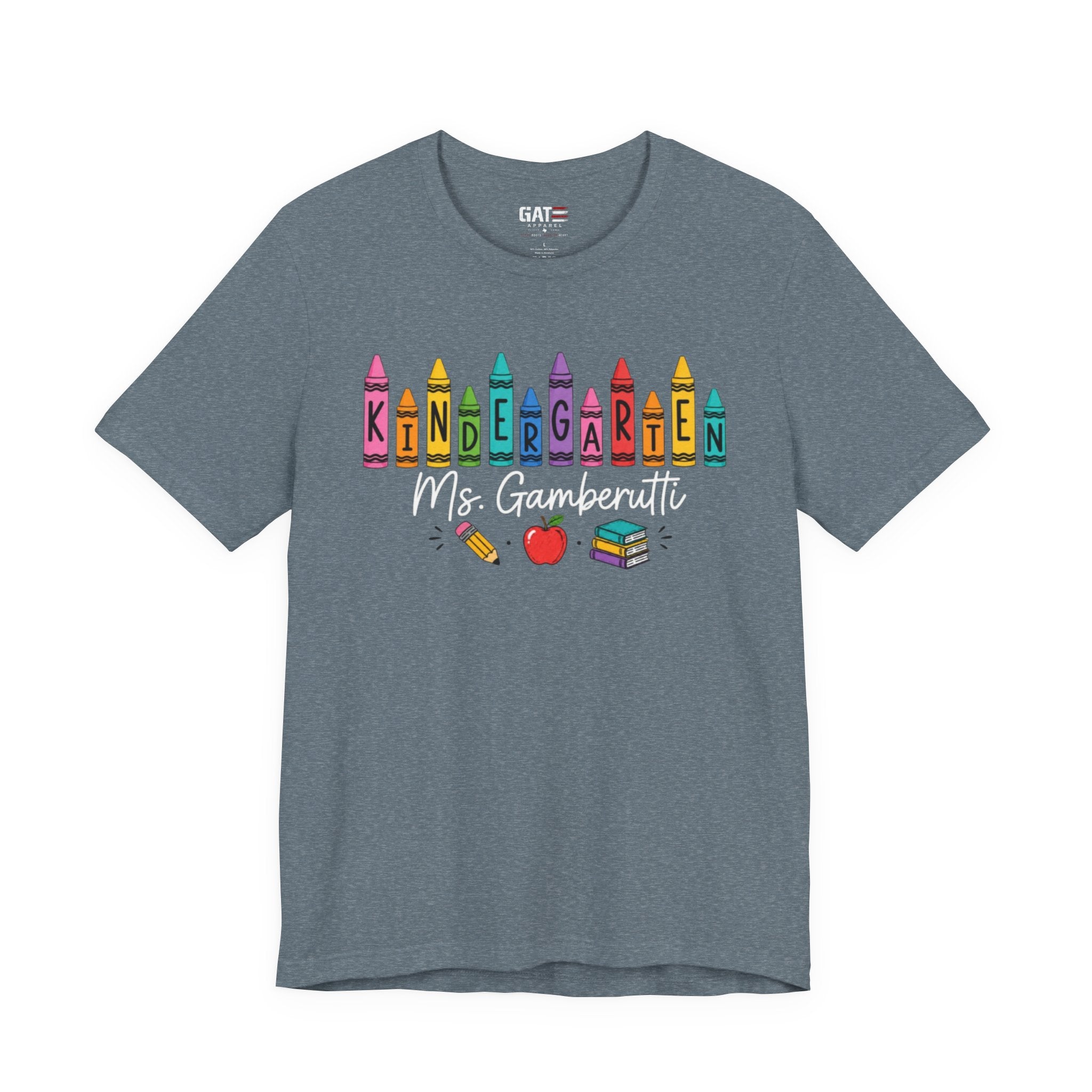 Customize Grade Level and Name Teacher Crayon Shirt