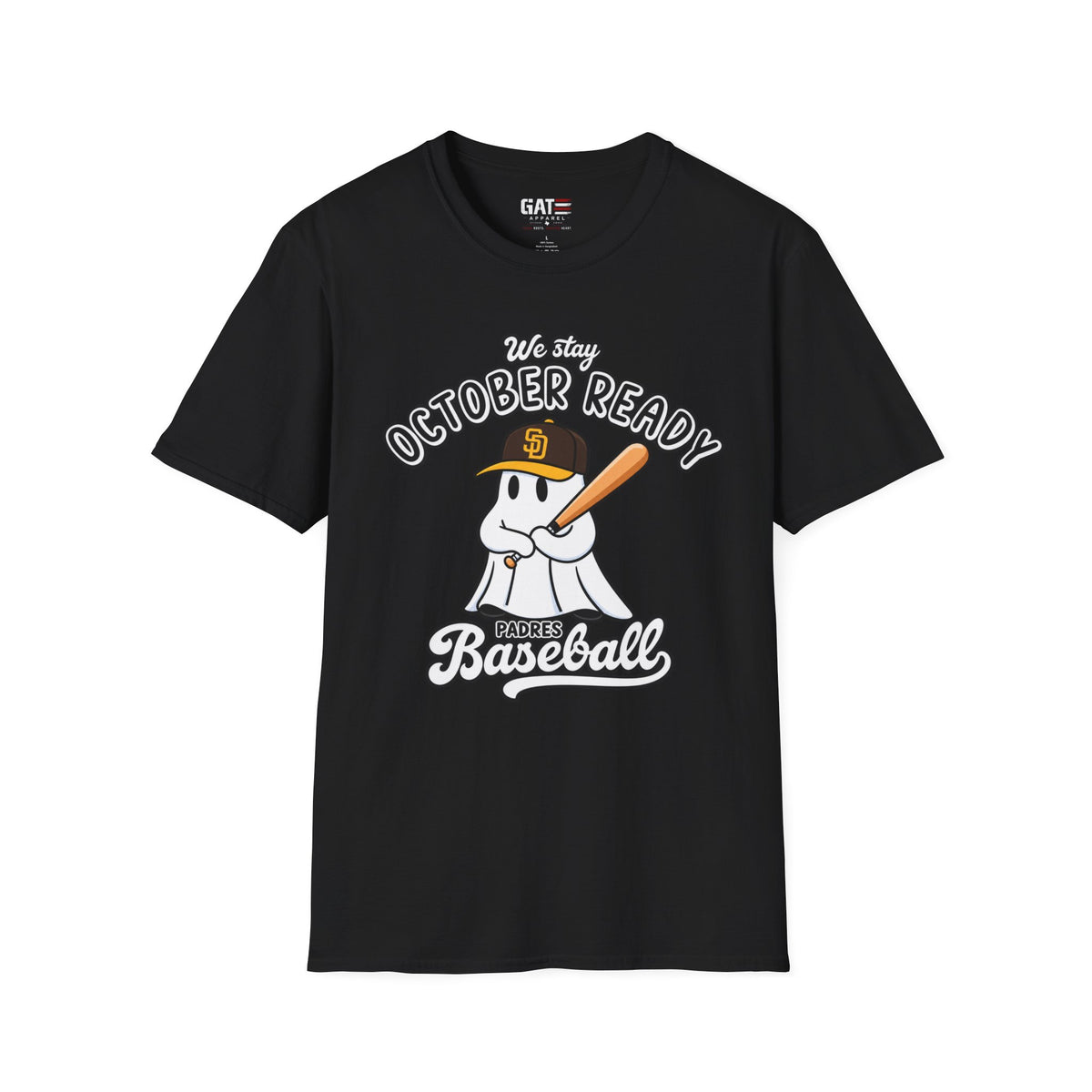 San Diego Padres October Ready Halloween baseball T-shirt mockup