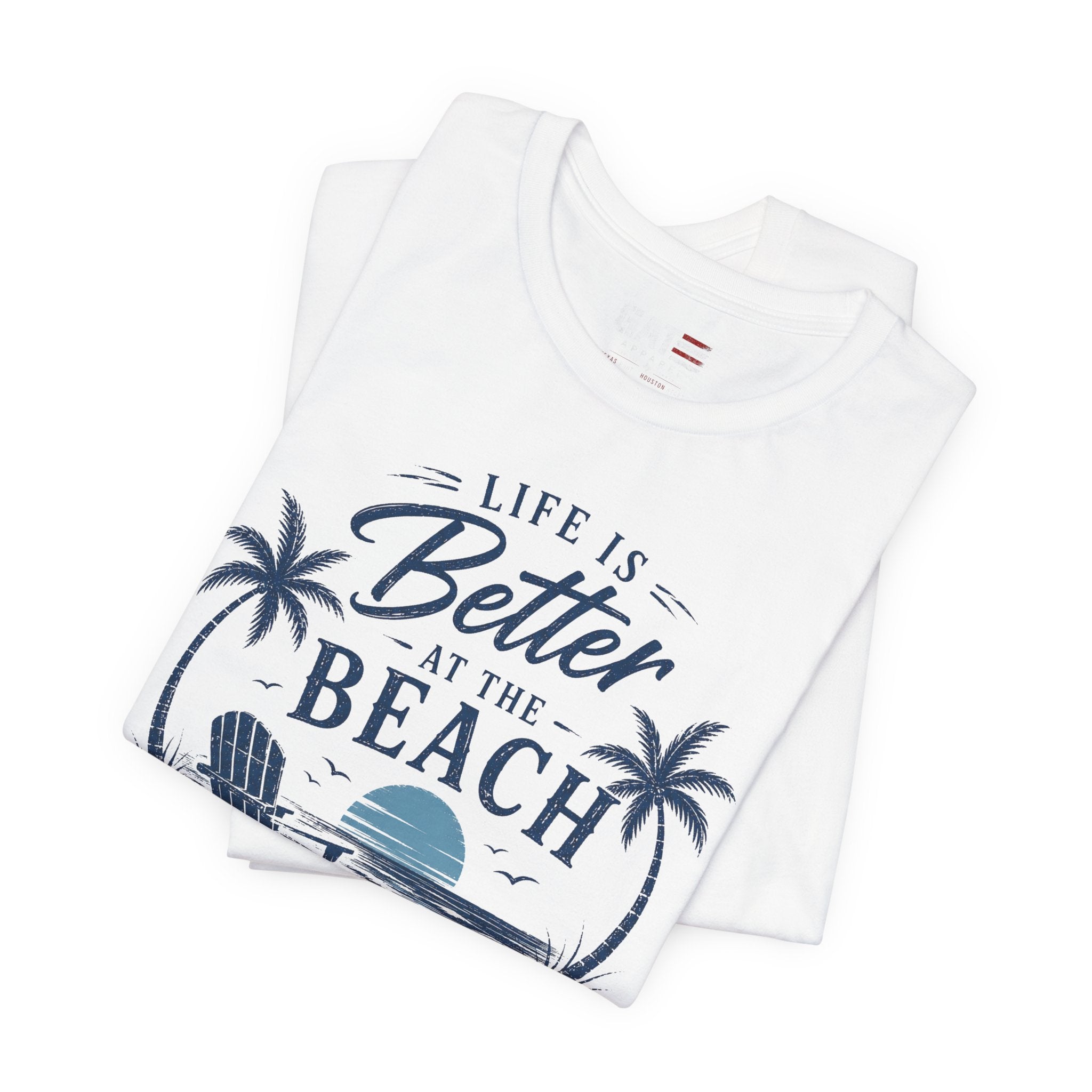Life Is Better at the Beach T-Shirt — Vintage Coastal Palm Tee