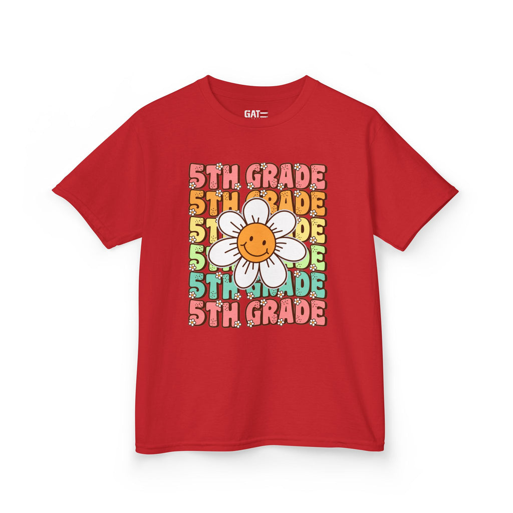 Custom Grade Level Shirt for Kids – Retro Daisy Back to School Tee