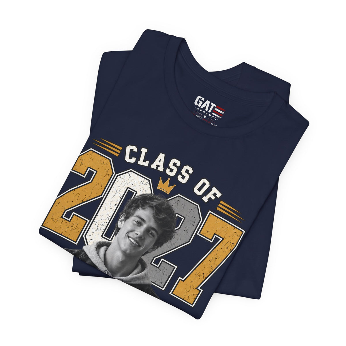 Personalized Senior 2027 Custom Photo Shirt | Graduation Tee