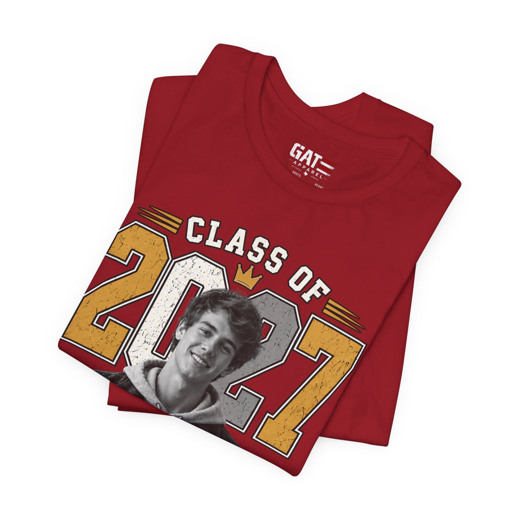 Personalized Senior 2027 Custom Photo Shirt | Graduation Tee