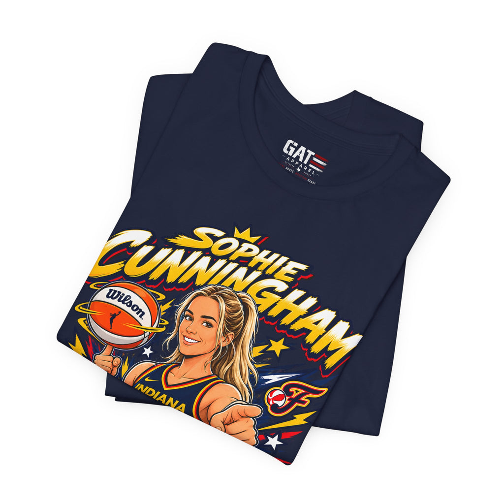Sophie Cunningham Indiana Fever #8 T-Shirt Fever Up WNBA Basketball Graphic Tee