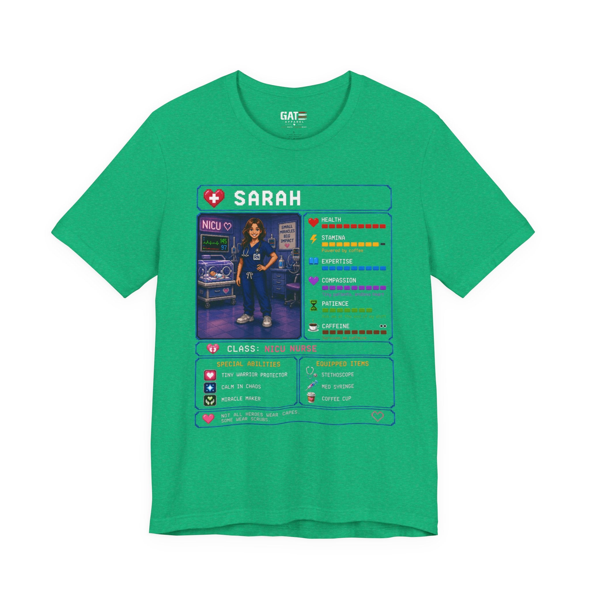 Custom NICU Nurse RPG Character Shirt | Personalized Nurse Gift