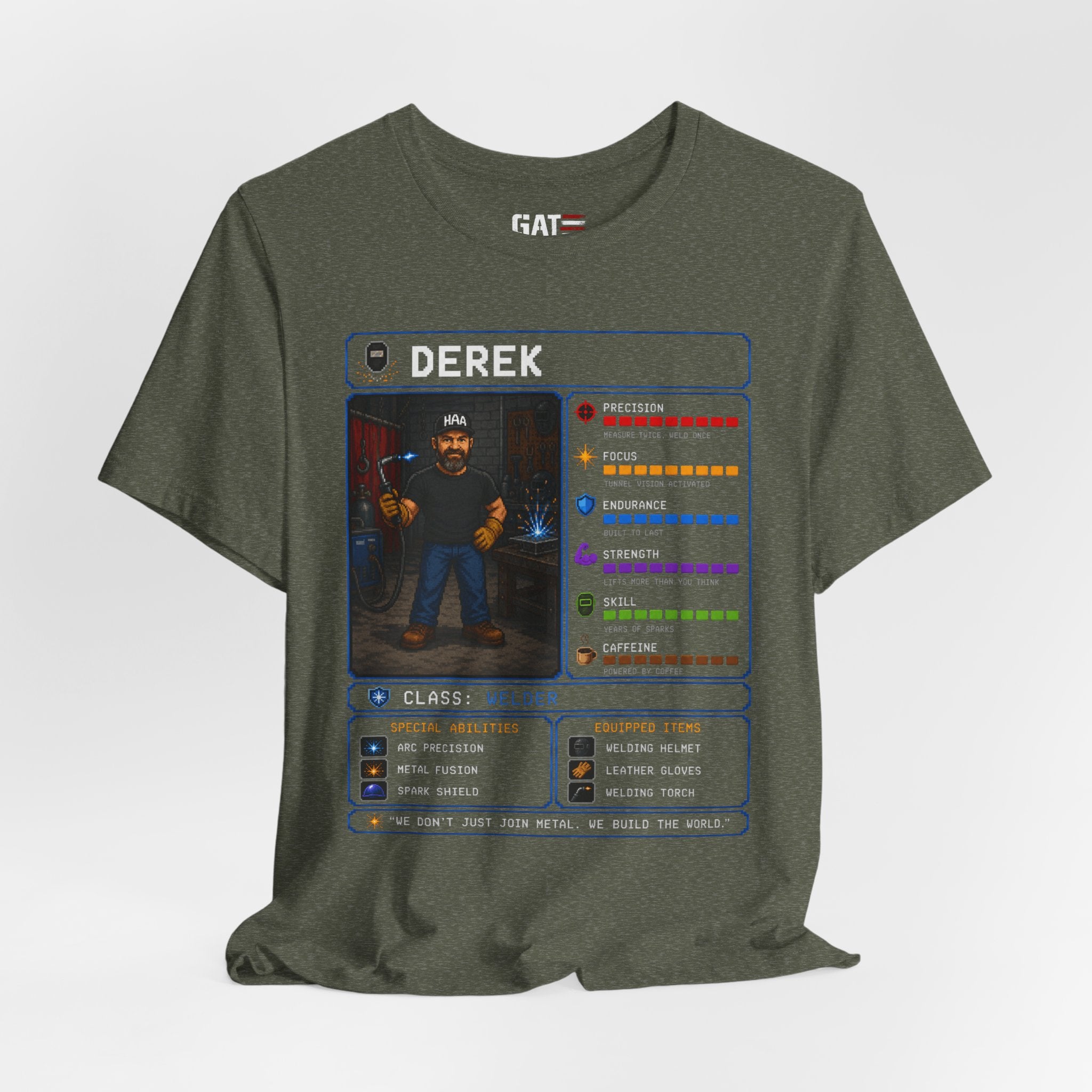Custom Welder RPG Character Shirt| Personalized Welding Gift