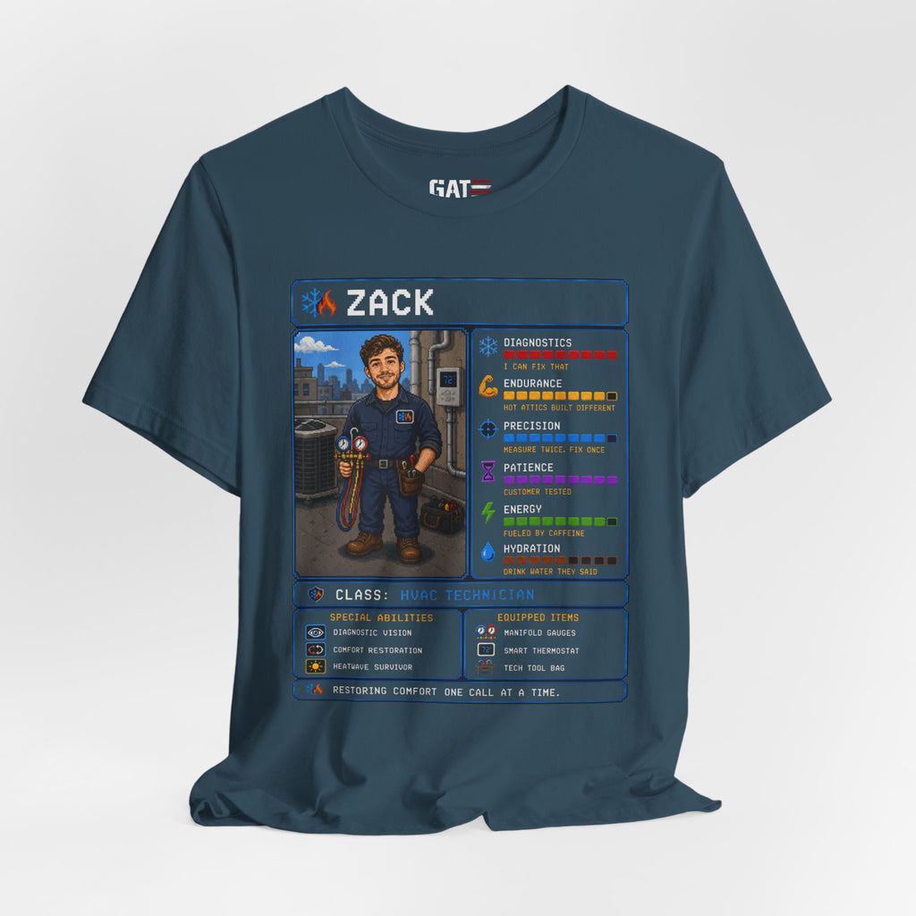Custom HVAC Technician RPG Character Shirt| Personalized HVAC Tech Gift