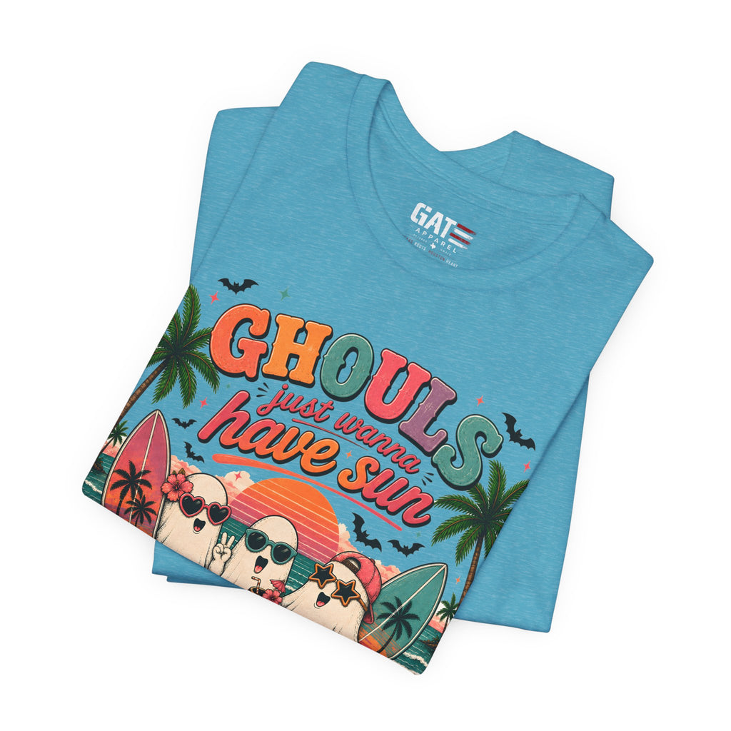 Summerween Shirt, Spooky Beach Shirt, Ghost Beach Tee, Halloween Beach Shirt, Coastal Halloween Tee, Tropical Ghost Shirt