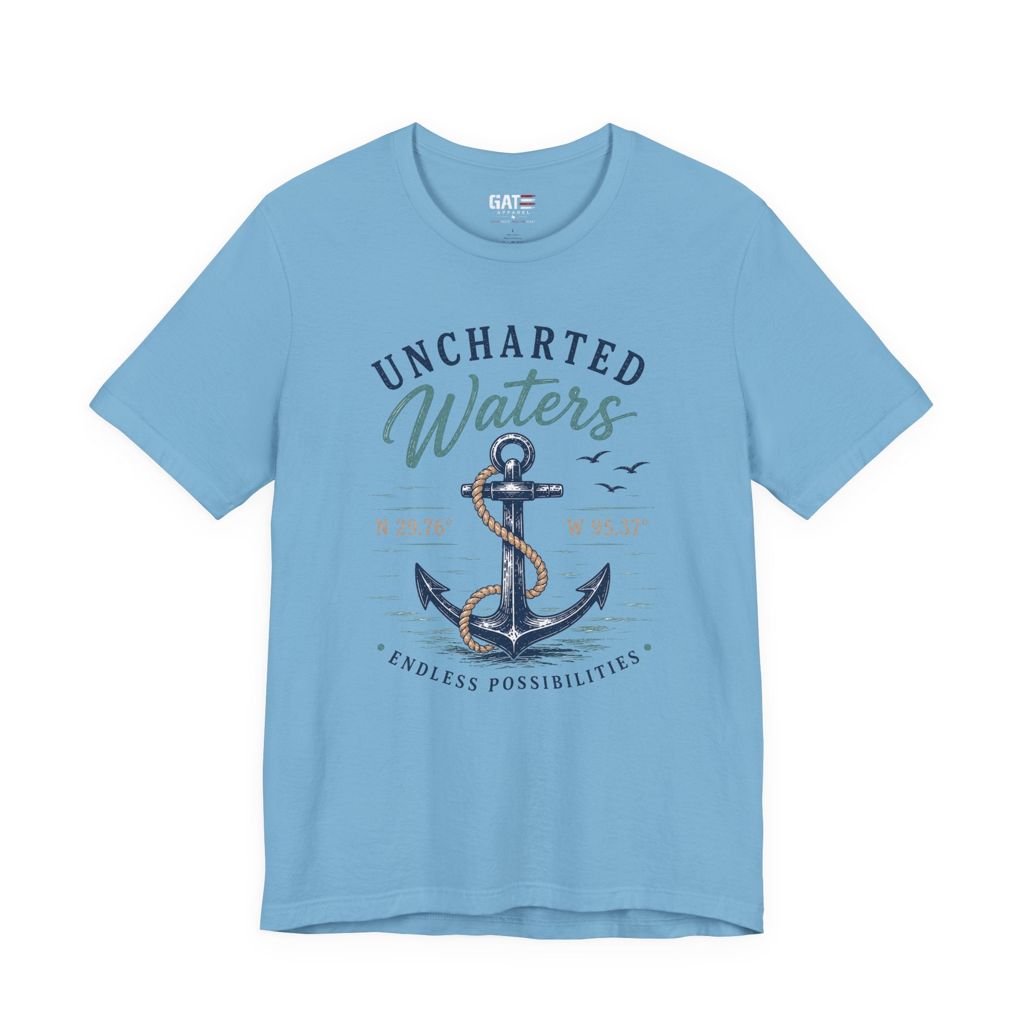Uncharted Waters Anchor Tee — Nautical Adventure Graphic T-Shirt