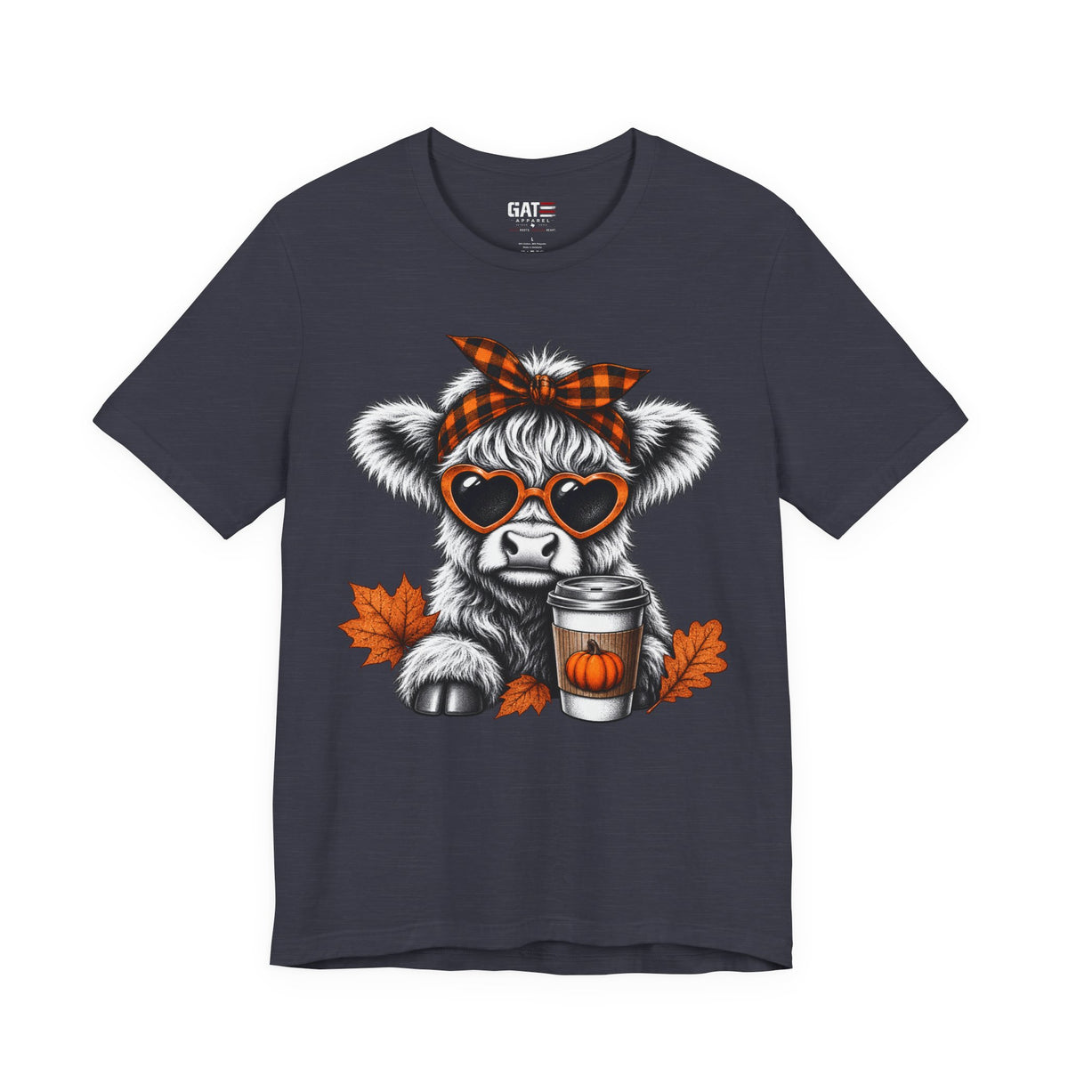 Cute calf autumn shirt mockup