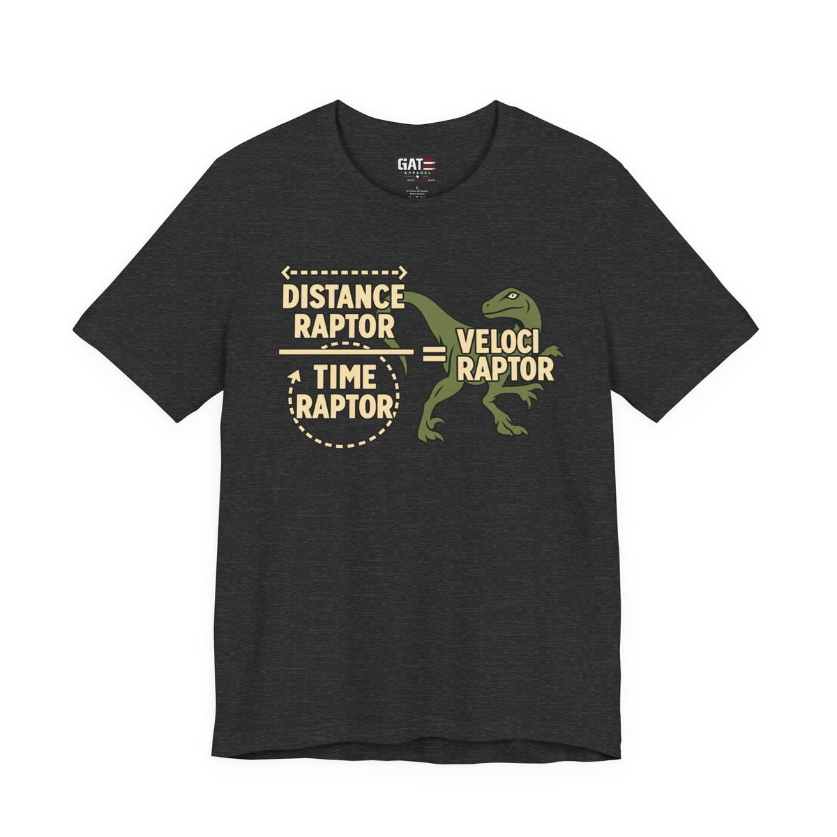 Velociraptor Distance Over Time Shirt | Funny Science Dinosaur Tee