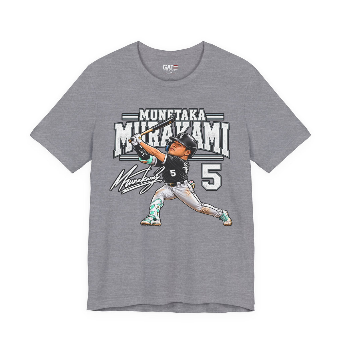 Munetaka Murakami #5 baseball graphic tee product mockup 4