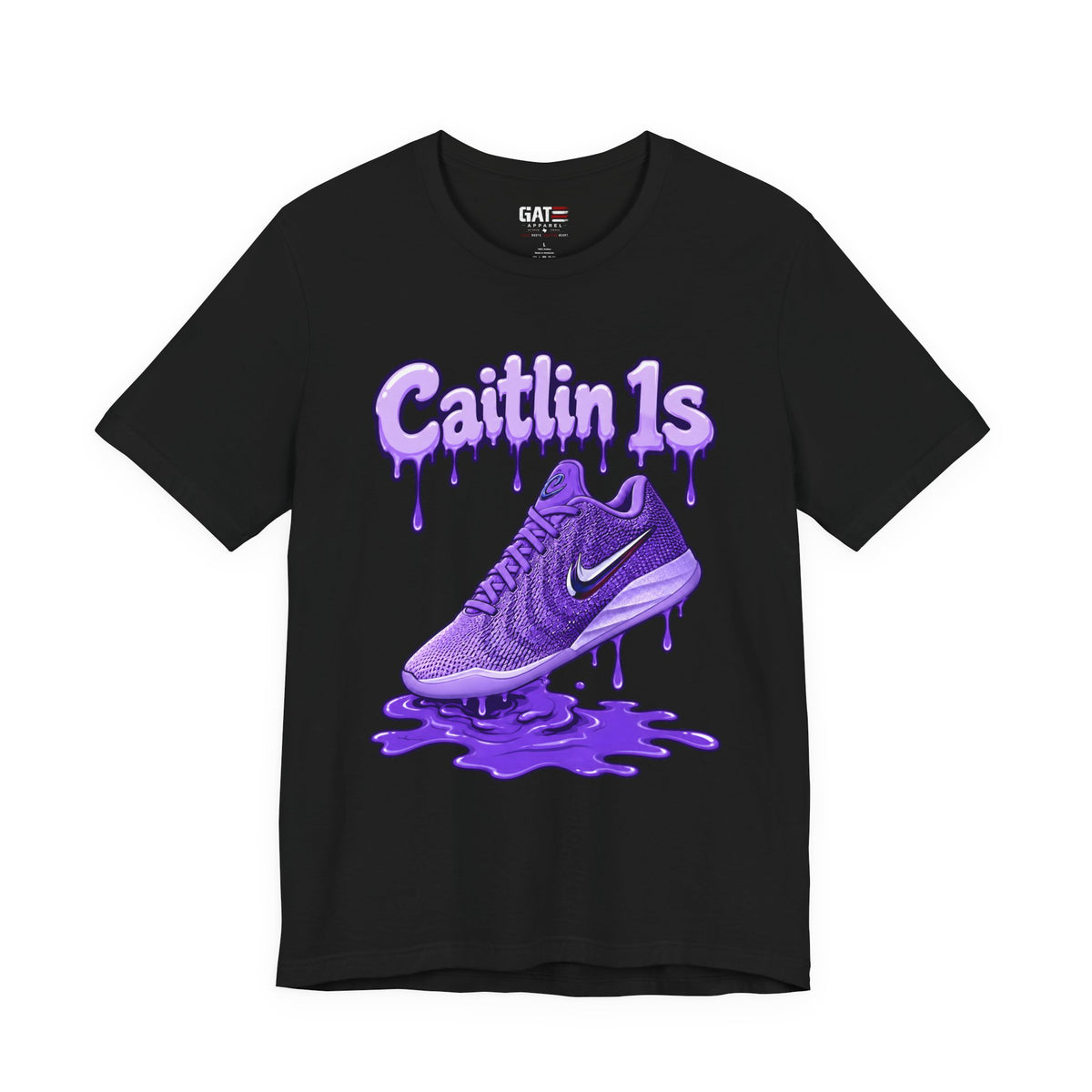 Caitlin Clark Caitlin 1s Purple Fade Paint Sneaker Shirt
