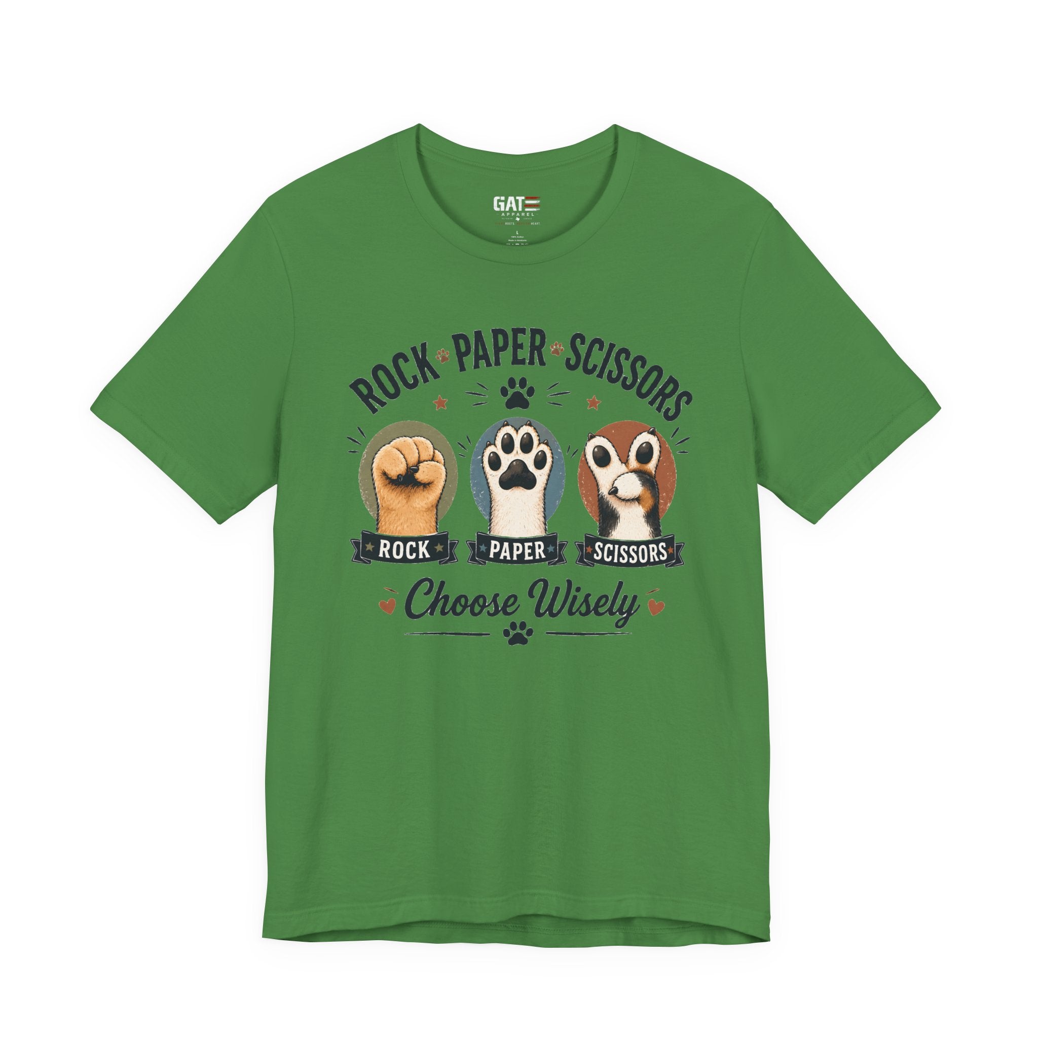 Rock Paper Scissors Cat Shirt, Funny Cat Lover Tee, Cat Paw Graphic Shirt, Cute Pet Mom Gift, Choose Wisely Cat Tee, Cat Dad Shirt