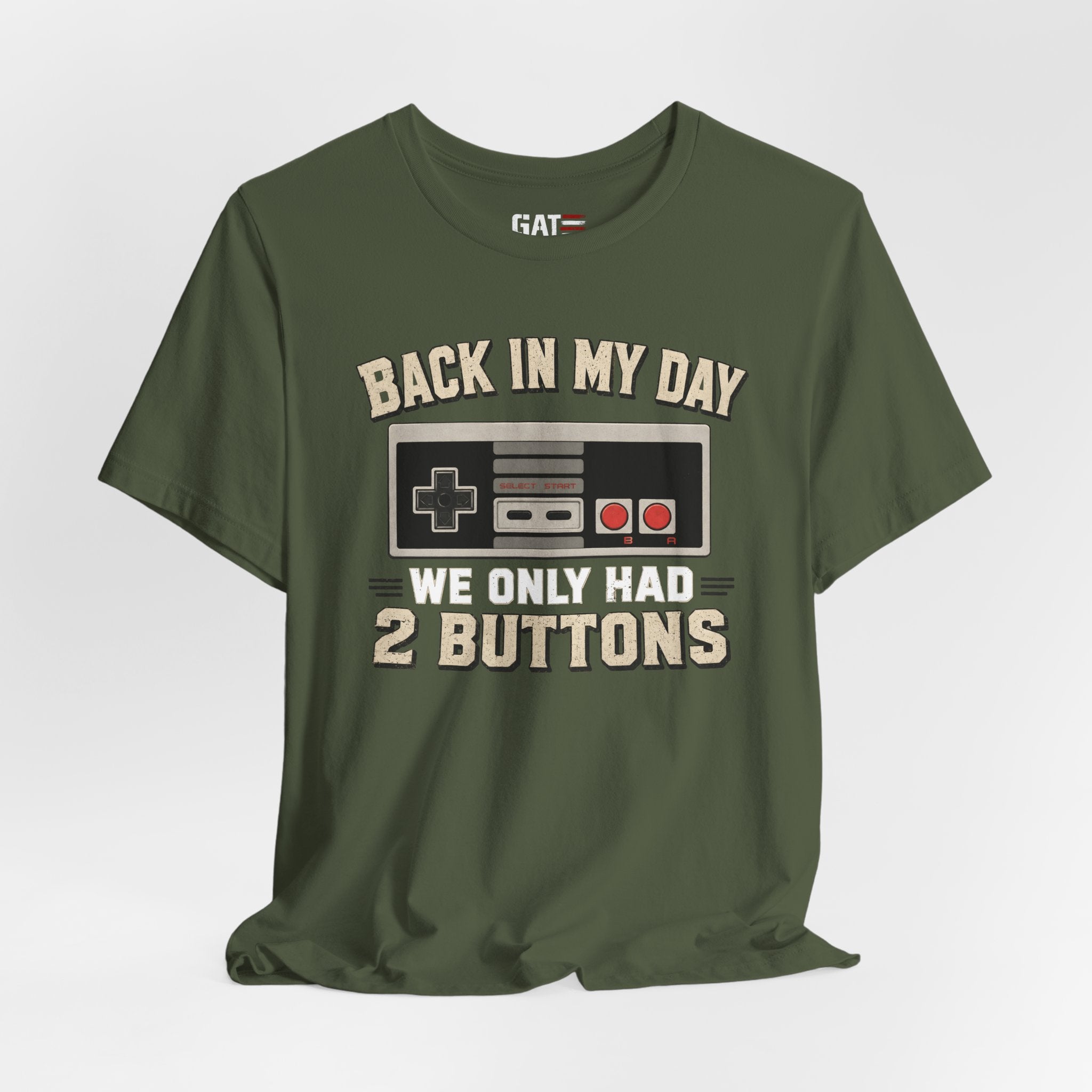 Retro Gamer Shirt, Back In My Day We Only Had 2 Buttons, Vintage Gaming T Shirt, Old School Video Game Tee, Gamer Dad Gift, Nerd Shirt