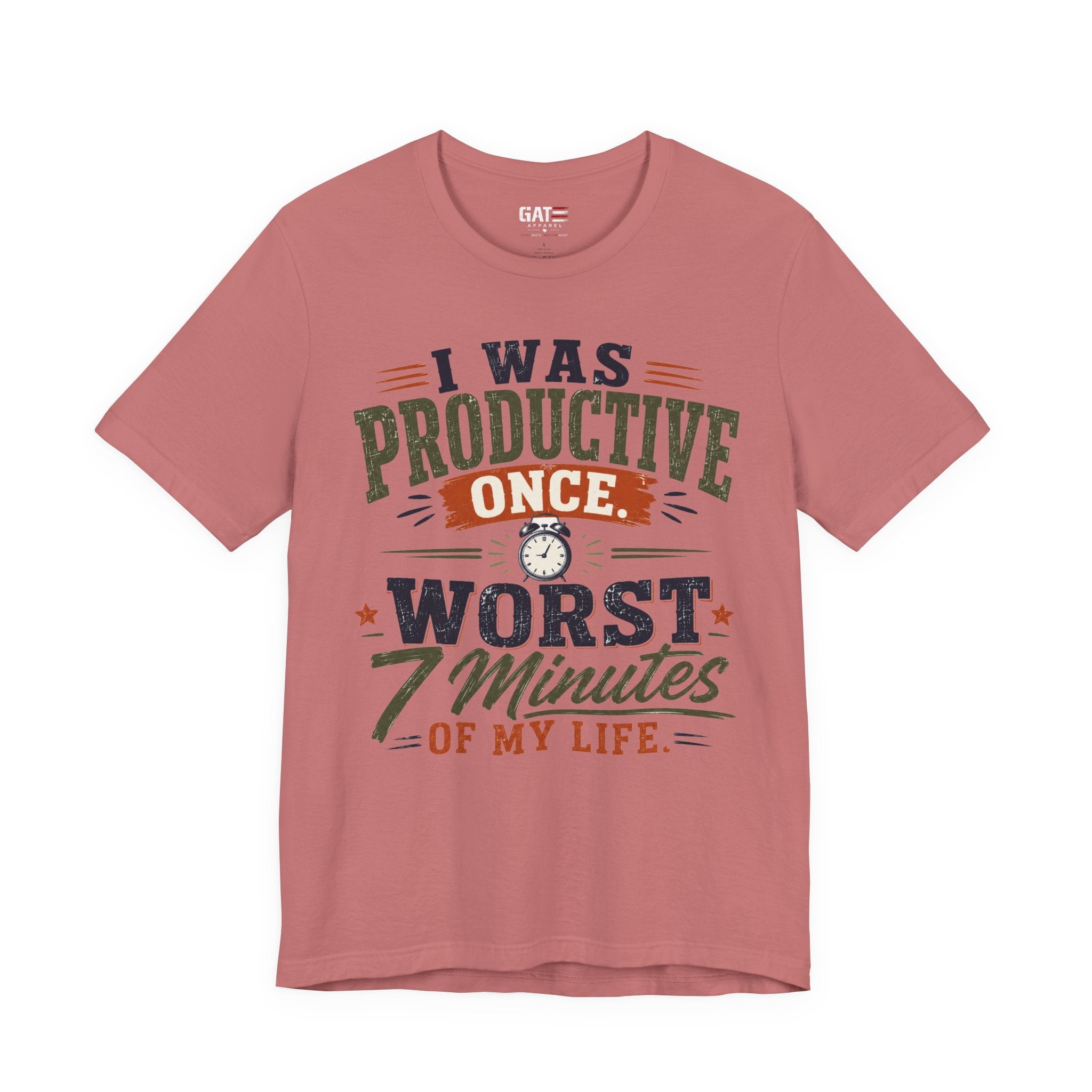 I Was Productive Once Tee — Funny Graphic Short Sleeve T-Shirt