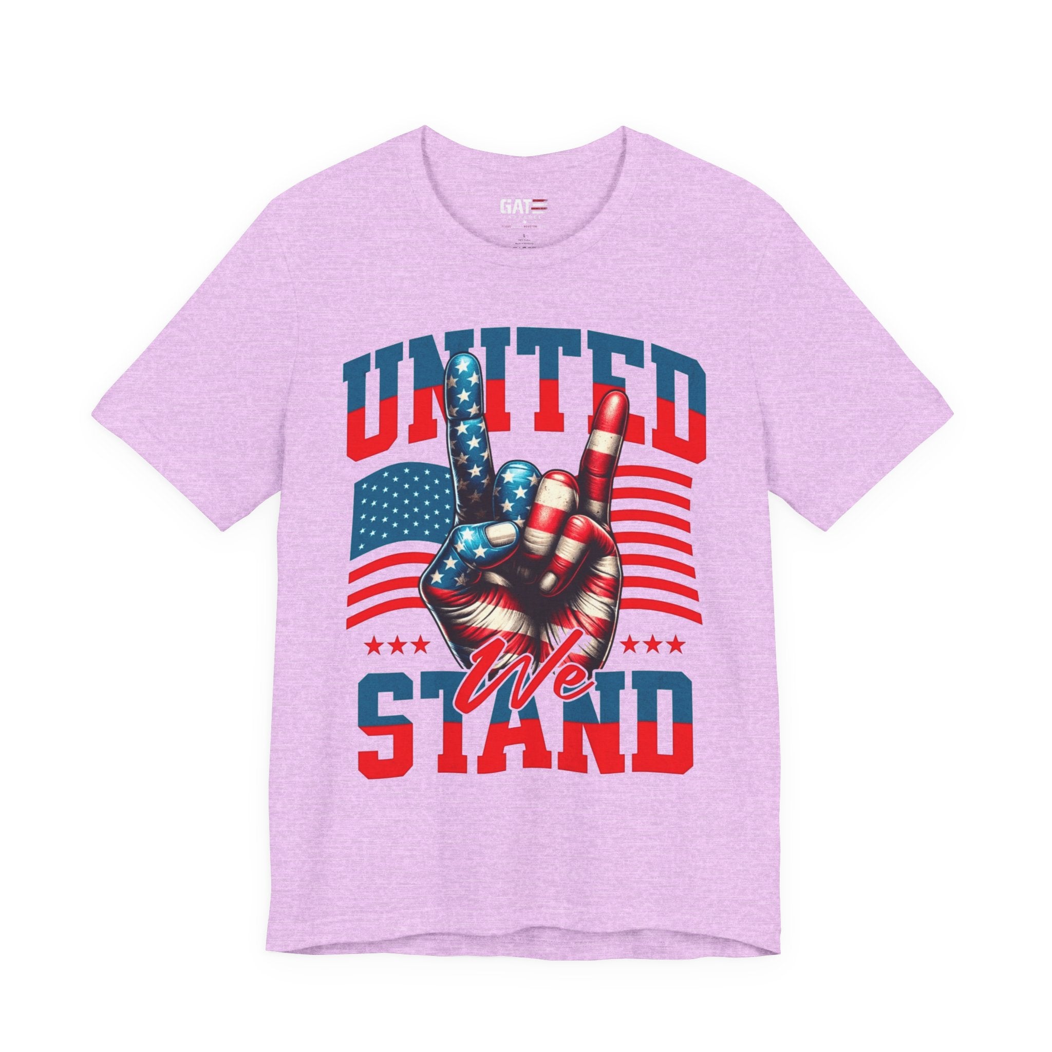 United We Stand T-Shirt — Patriotic American Flag Peace Hand Tee