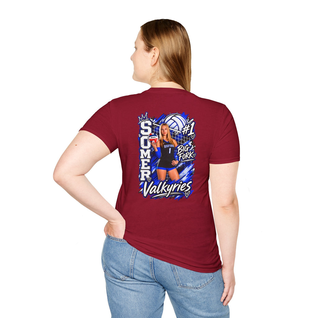 Volleyball Mom Senior Player Photo Tee — Custom Photo Team Name and Number