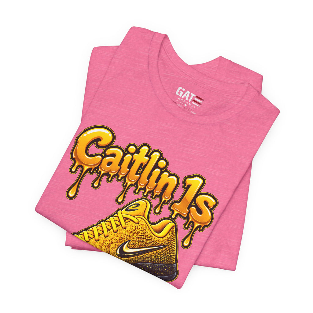 Caitlin Clark Caitlin 1s Iowa Yellow Paint Sneaker Shirt