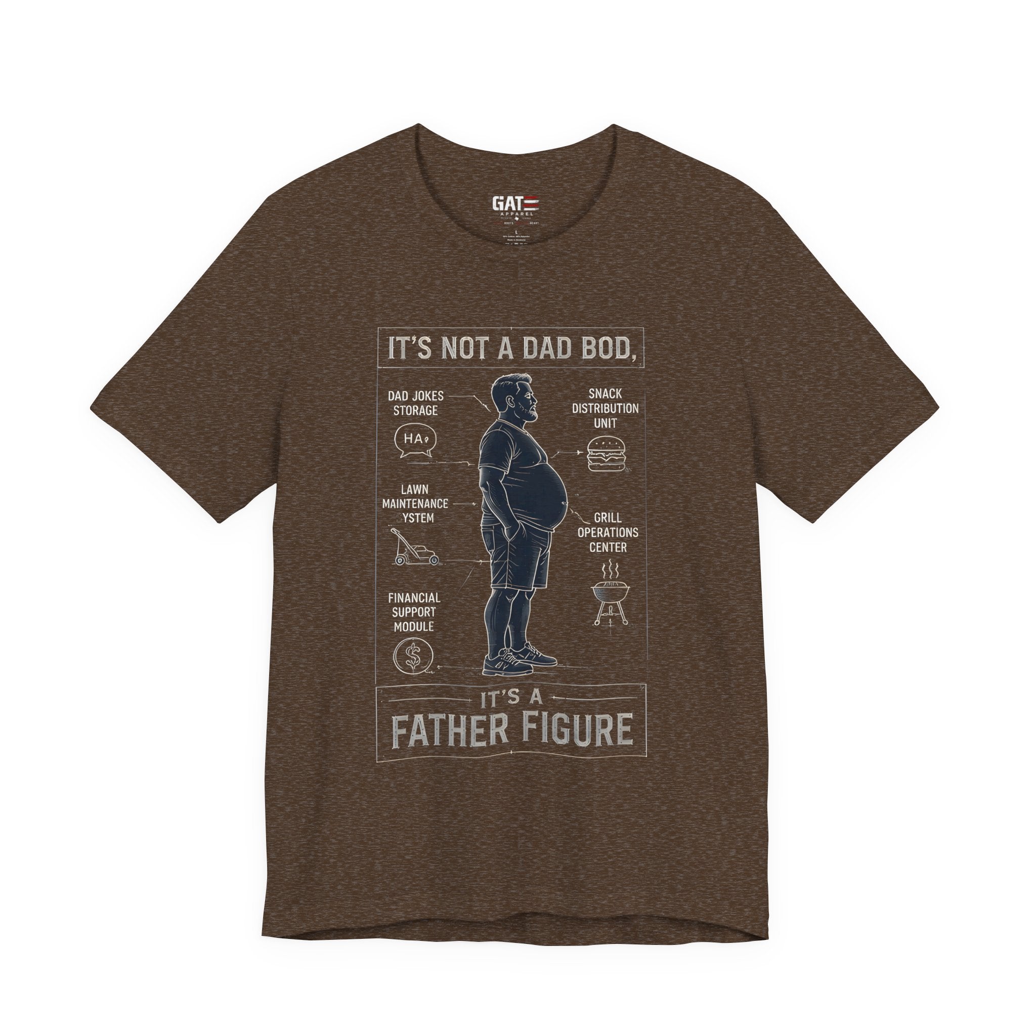 It's Not a Dad Bod It's a Father Figure Shirt | Funny Dad Shirt | Blueprint Dad Bod Tee | Father's Day Gift for Dad | Grill Master Dad Tee